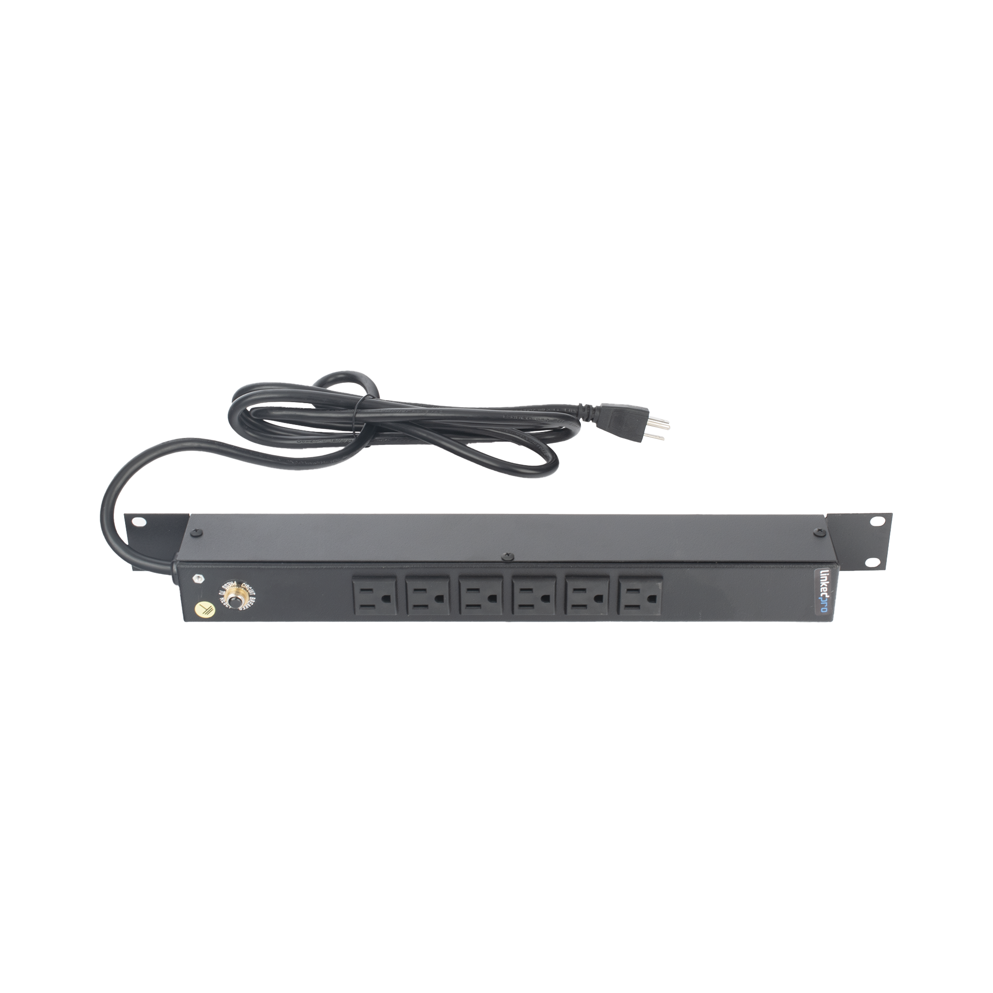 Multicontacto Horizontal (PDU) 6 Contactos NEMA 5-15R | Rack 19” | 1U | 120V / 15A HTCM1U6C - SILYMX