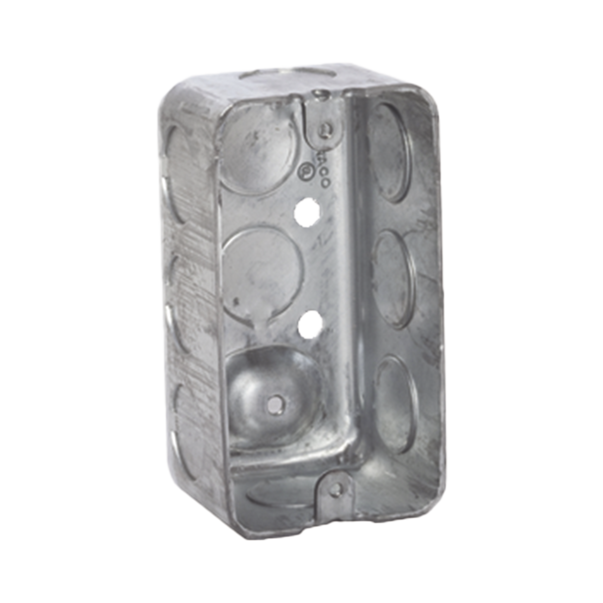 Caja (Chalupa) 4x2"/ Profundidad 1-7/8"/ 10 Entradas de 1/2"/ Troquelada. 