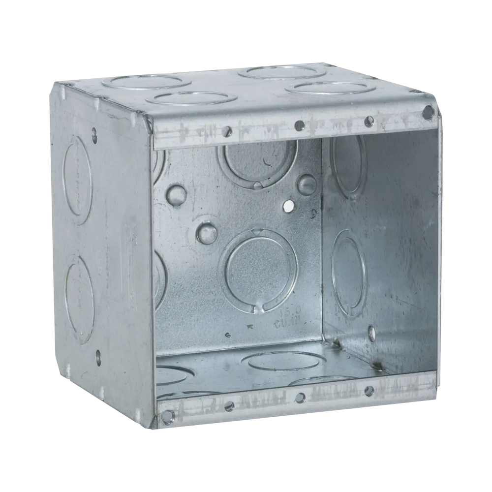 Caja Eléctrica RACO HUB-696 – 2 Gangs, 3.5” de Profundidad, 16 Entradas, Acero Galvanizado