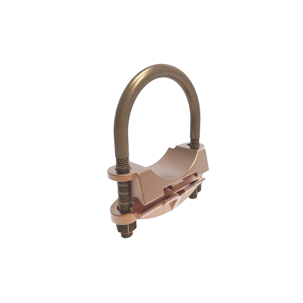 Conector Mecánico para Cable Calibre 4 a 3/0 AWG Paralelo o 90° Grados a Tubo de 2" o Varilla de 2" - 2 3/8 HUB-GAR-1826 - SILYMX