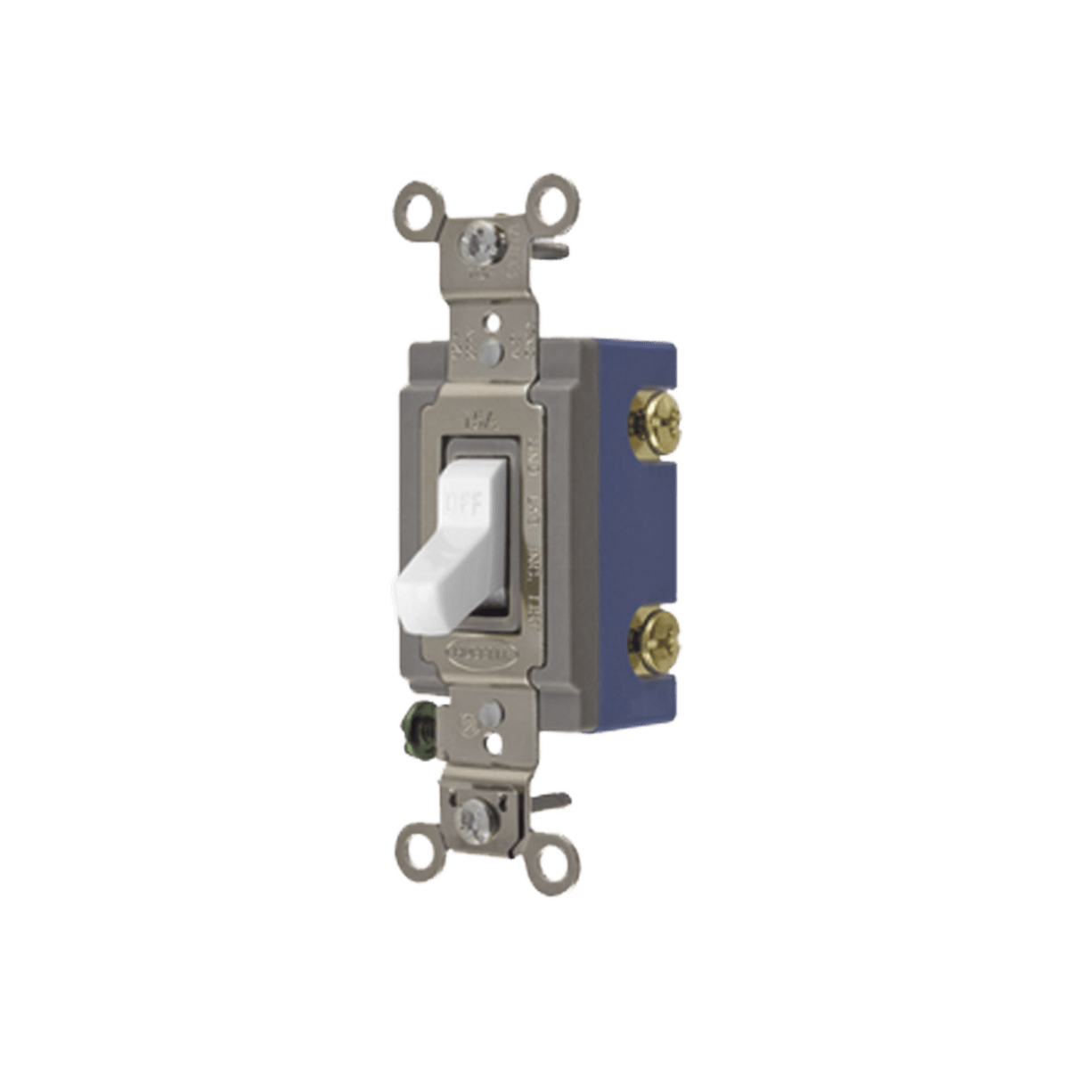 HUBBELLHUB-HBL-1201-WInterruptor de Palanca 15 A 120 - 277 V CA/ Unipolar Grado Industrial/ Uso Extra Pesado Cableado Lateral y Posterior Color Blanco HUBBELL HUB - HBL - 1201 - W - SILYMX