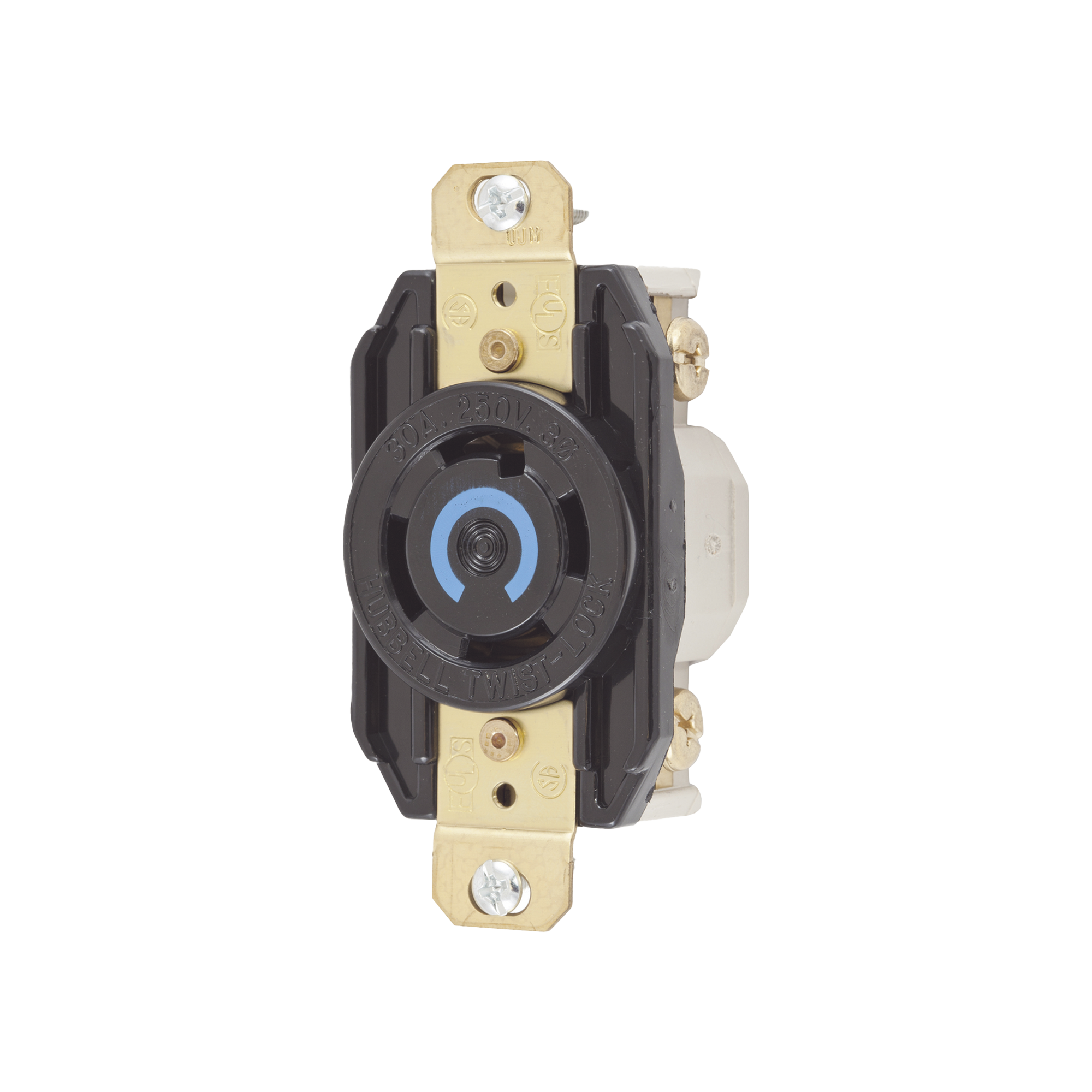 Receptáculo con Bloqueo de Media Vuelta Industrial 30 A 250 V CA 3 Polos 4 Hilos Nema L15-30R HUBBELL HUB-HBL-2720 - SILYMX