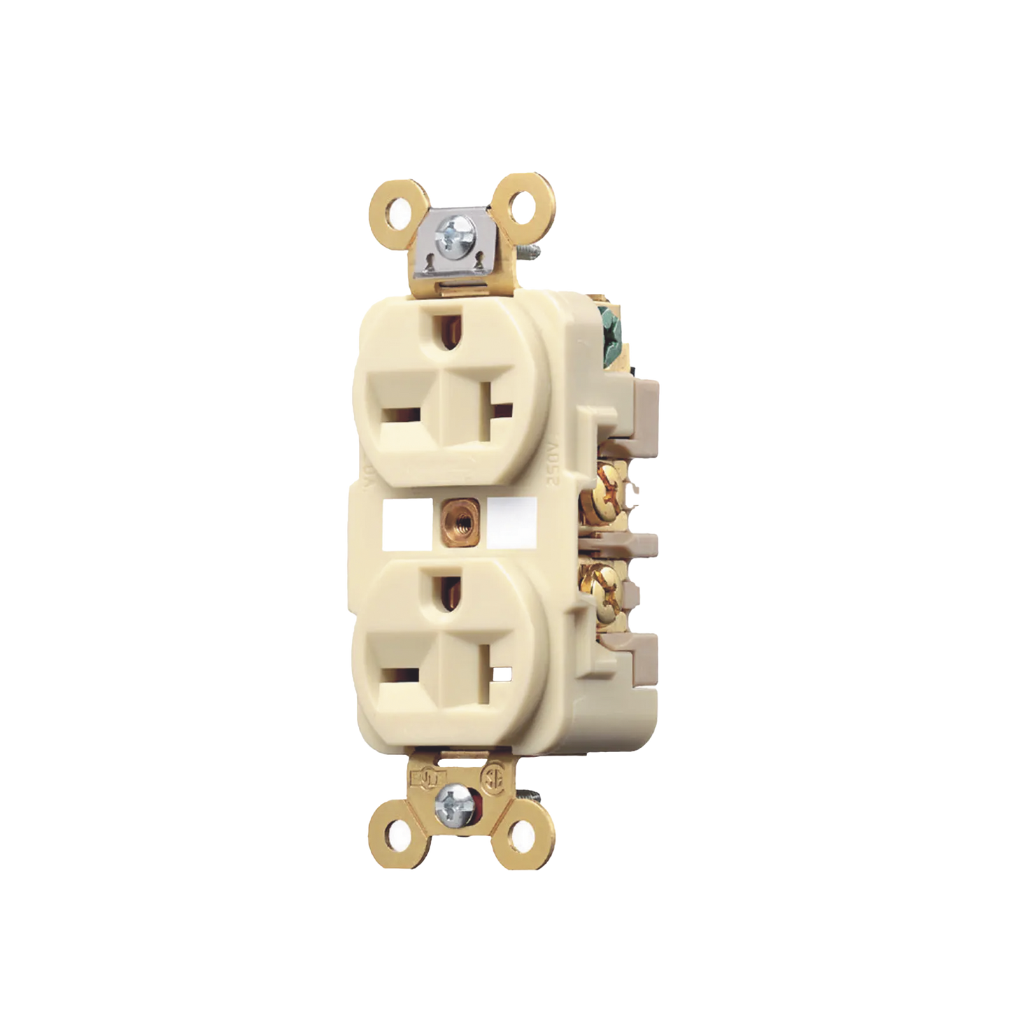 Contacto Dúplex 20 A 250 V 2 Polos 3 Hilos Nema 6-20R Grado Industrial /Color Marfil HUBBELL HUB-HBL-5462I - SILYMX