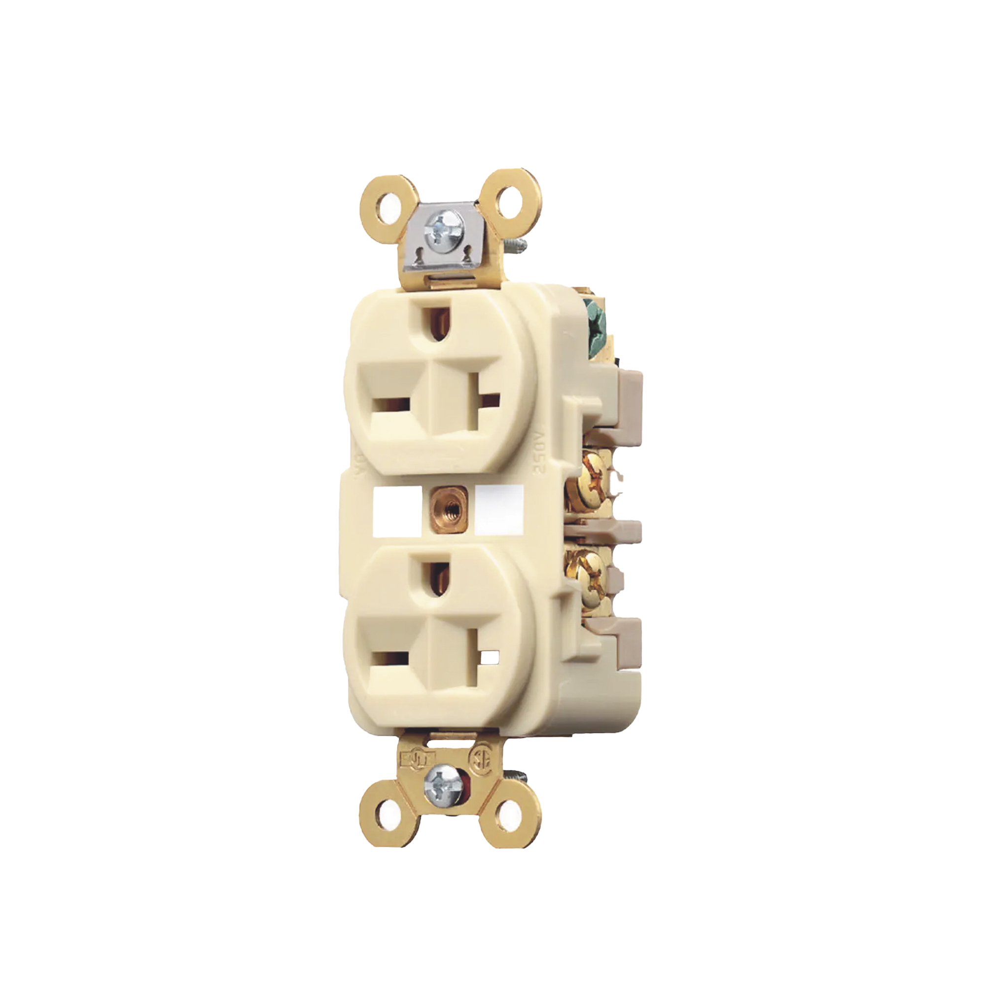 Contacto Dúplex 20 A 250 V 2 Polos 3 Hilos Nema 6-20R Grado Industrial /Color Marfil HUBBELL HUB-HBL-5462I - SILYMX