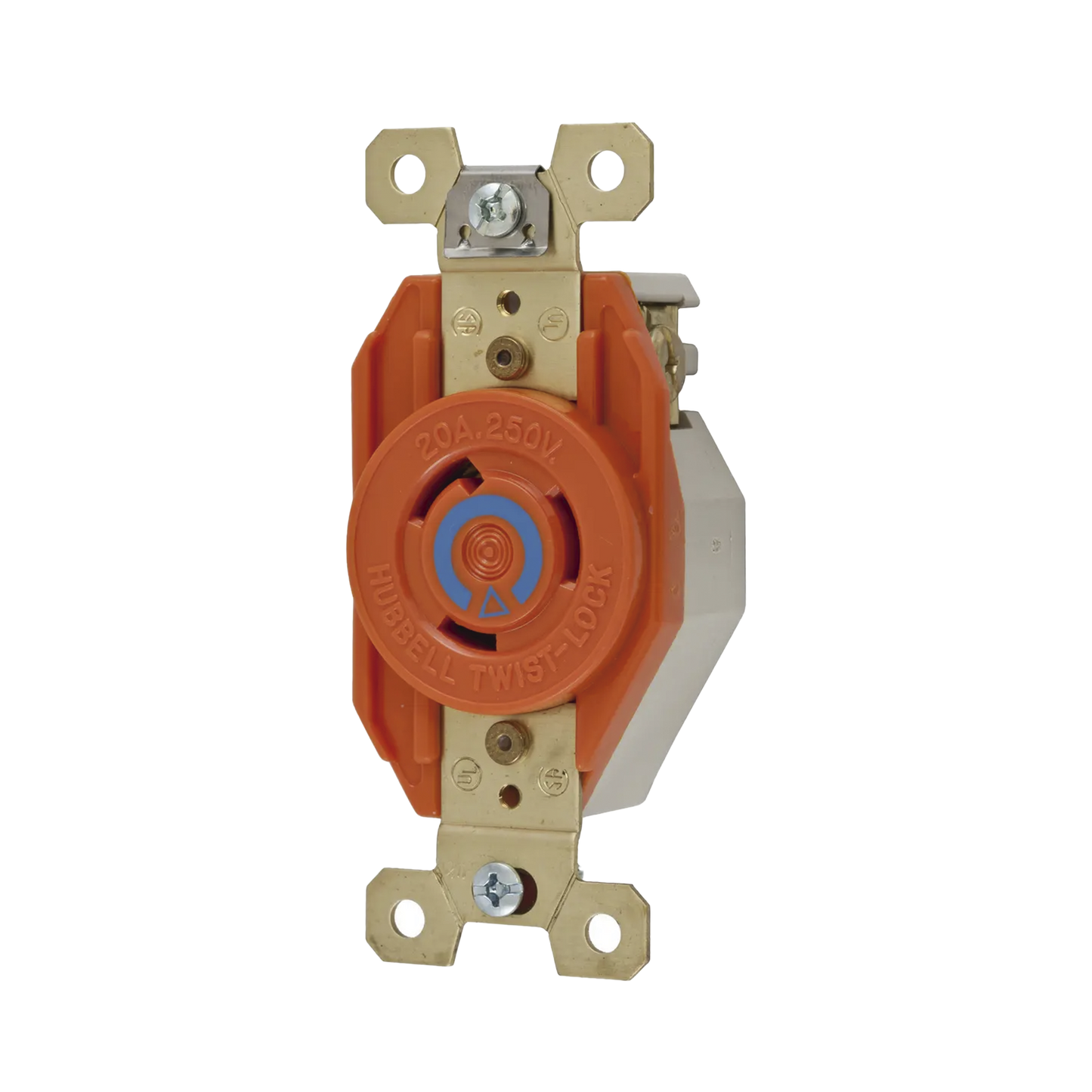 Receptáculo Sencillo de Media Vuelta/ 20 A 250 V CA 2 Polos 3 Hilos Nema L6-20R HUBBELL HUB-IG23-20 - SILYMX