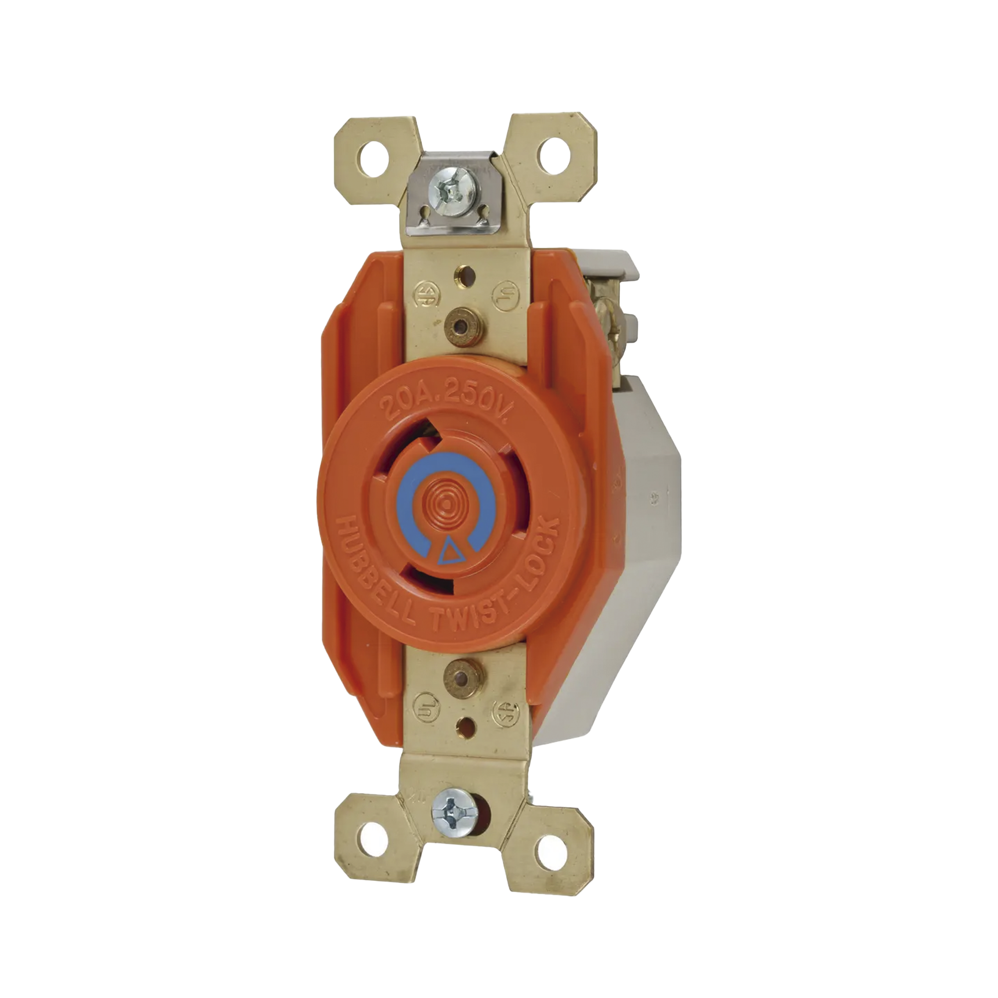Receptáculo Sencillo de Media Vuelta/ 20 A 250 V CA 2 Polos 3 Hilos Nema L6-20R HUBBELL HUB-IG23-20 - SILYMX