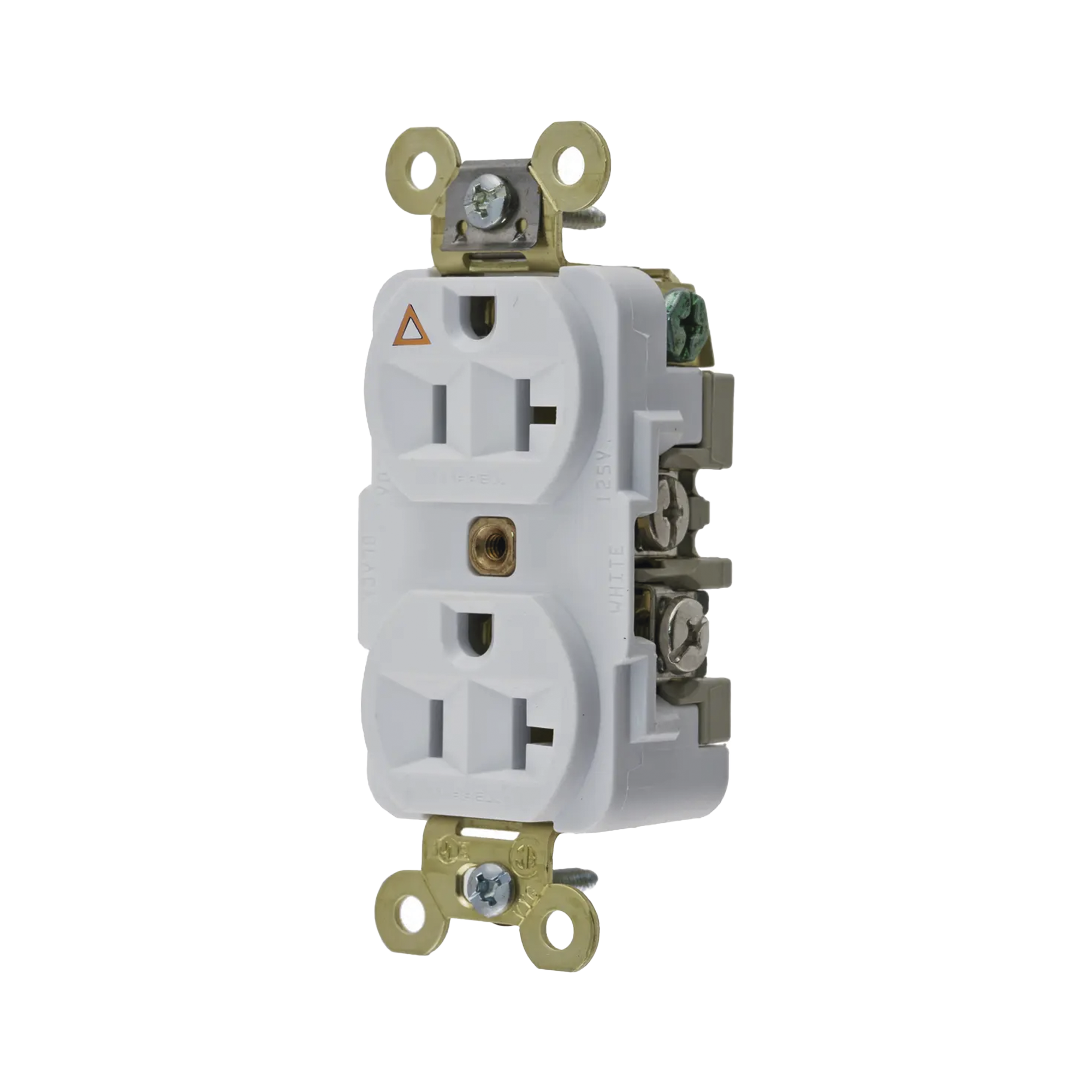 Contacto Dúplex Conexión a Tierra Aislada/ 20 A 125 V/ 2 polos 3 Hilos/ Color Blanco/ Nema 5- 20R/ Grado Industrial HUBBELL HUB-IG5362W - SILYMX