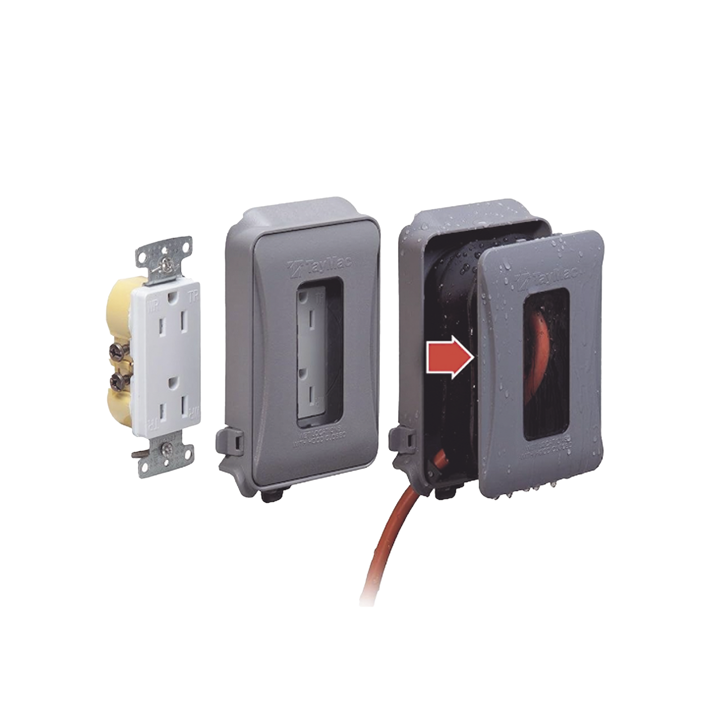 Cubierta Impermeable/ 1 Unidad/ Horizontal-Vertical/ Servicio Pesado/ Expandible/ Color Gris HUBBELL HUB-ML500G - SILYMX