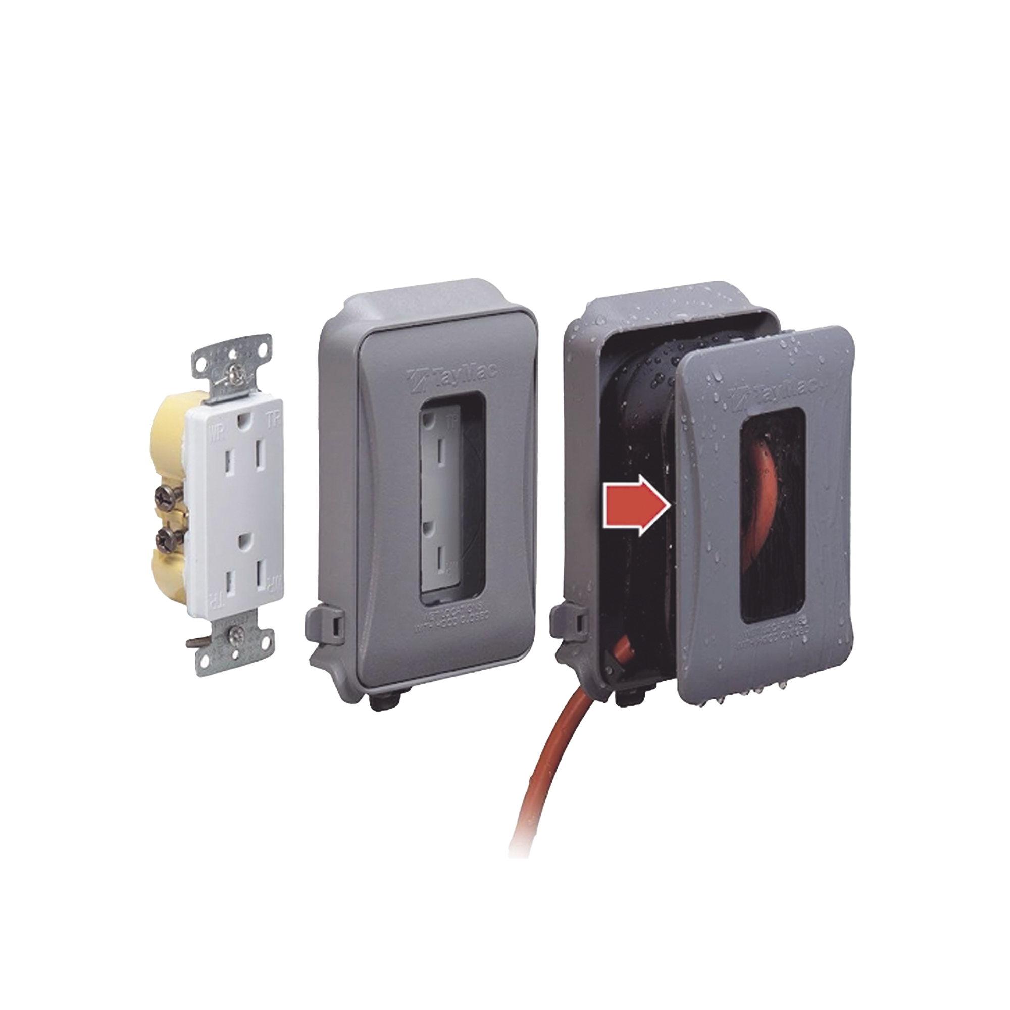 Cubierta Impermeable/ 1 Unidad/ Horizontal-Vertical/ Servicio Pesado/ Expandible/ Color Gris HUBBELL HUB-ML500G - SILYMX