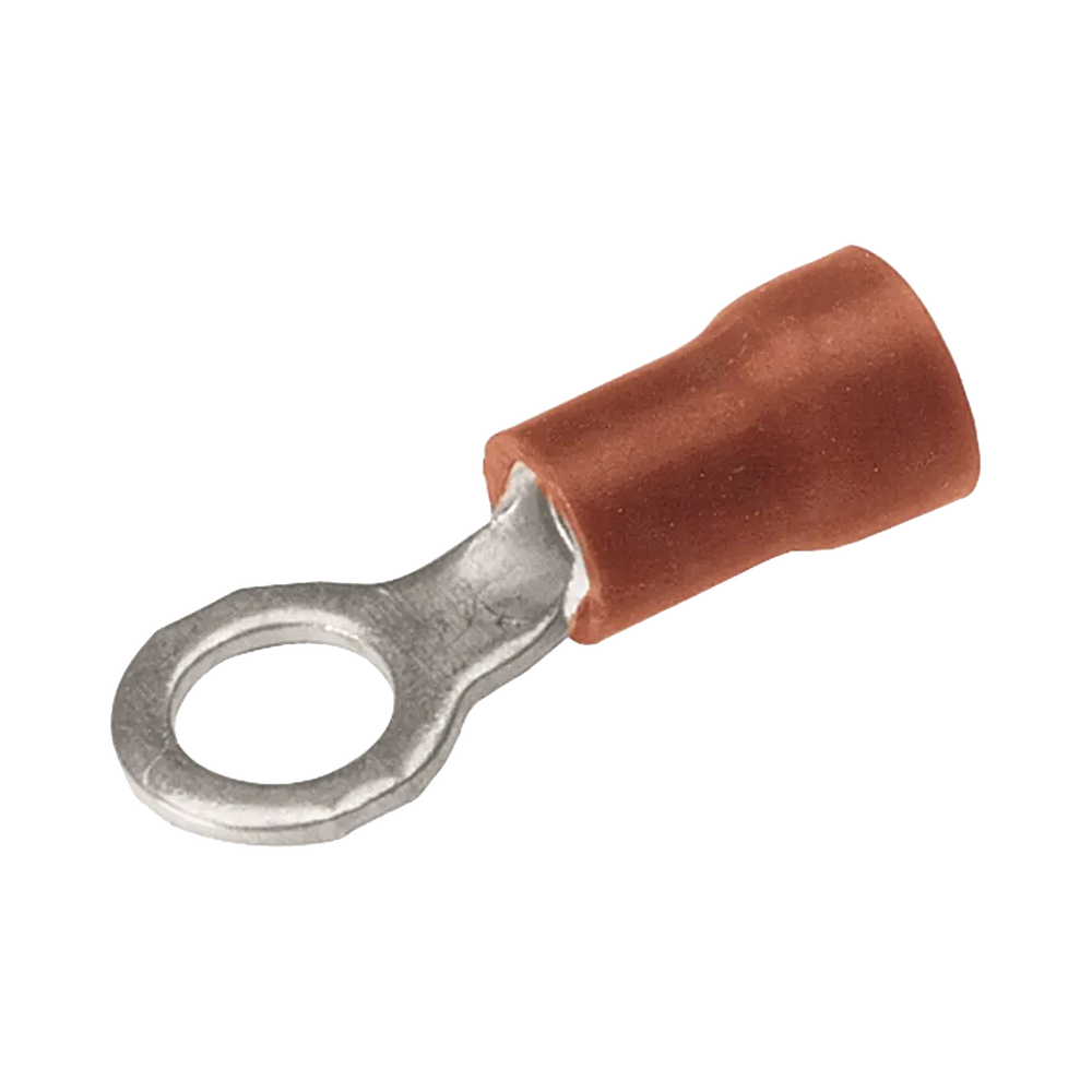 Zapata Terminal de Ojillo para Tornillo 1/8 in 3 mm calibre 22-16 AWG con aislamiento de vinilo HUB-TP1-66 - SILYMX