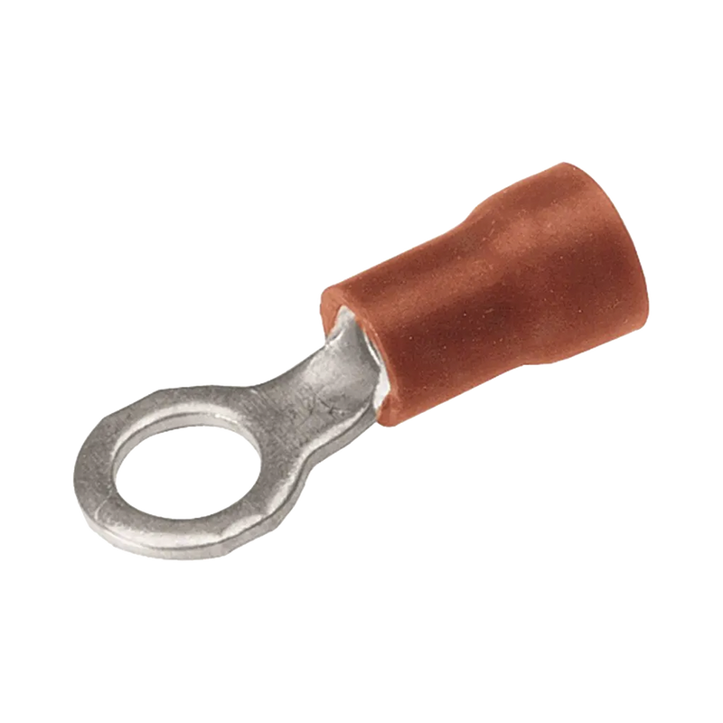 Zapata Terminal de Ojillo para Tornillo 1/8 in 3 mm calibre 22-16 AWG con aislamiento de vinilo HUB-TP1-66 - SILYMX