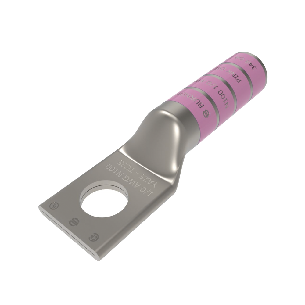 Zapata Terminal de Barril Largo para Tornillo de 5/16" y Calibre 1/0 AWG HUB-YA25 - SILYMX