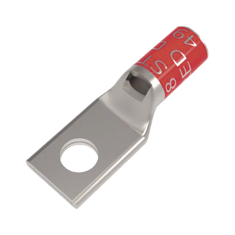 Zapata Terminal de Compresión BURNDY Cañón Corto para Tornillo de 5/16" y Calibre 8 AWG HUB-YA8CL2BOX - SILYMX