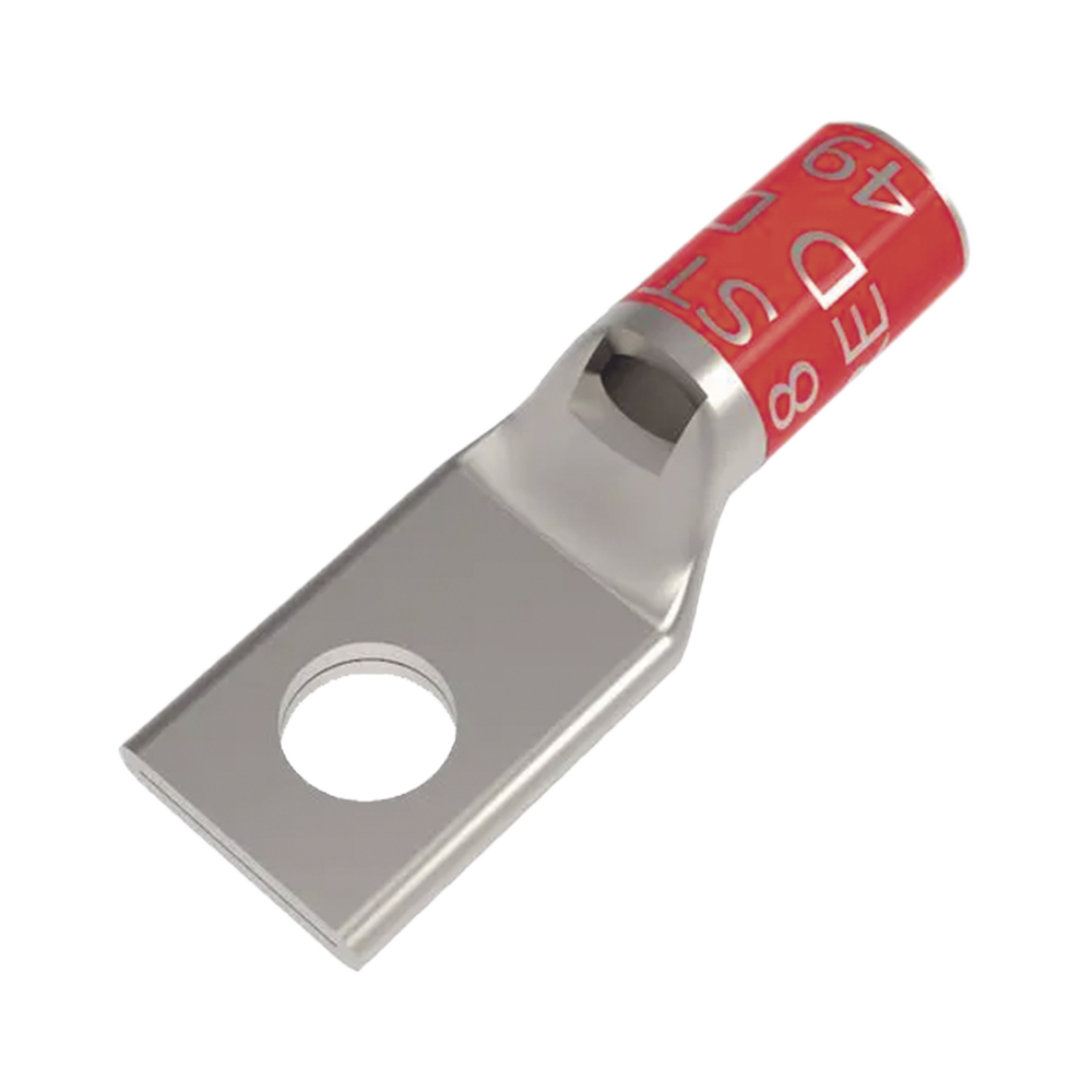 Zapata Terminal de Compresión BURNDY Cañón Corto para Tornillo de 5/16" y Calibre 8 AWG HUB-YA8CL2BOX - SILYMX