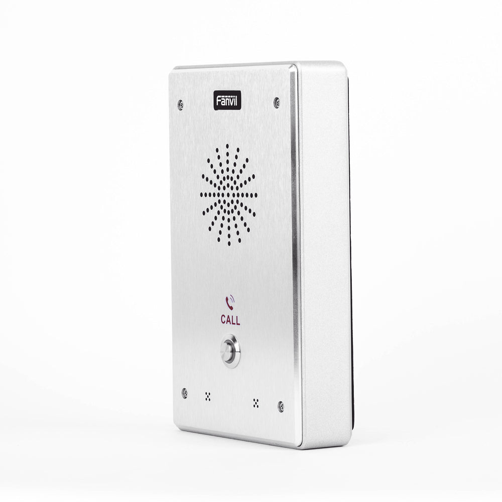 Intercomunicador IP Fanvil Interfon 2 líneas SIP 2 relevadores con botón para llamada anti-vandálico IP65 e IK10 PoE I12-N-01P - SILYMX