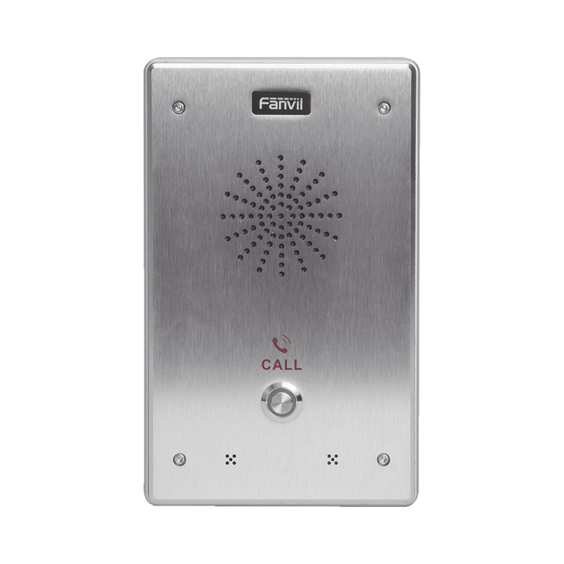 Intercomunicador IP Fanvil Interfon 2 líneas SIP 2 relevadores con botón para llamada anti-vandálico IP65 e IK10 PoE I12-N-01P - SILYMX