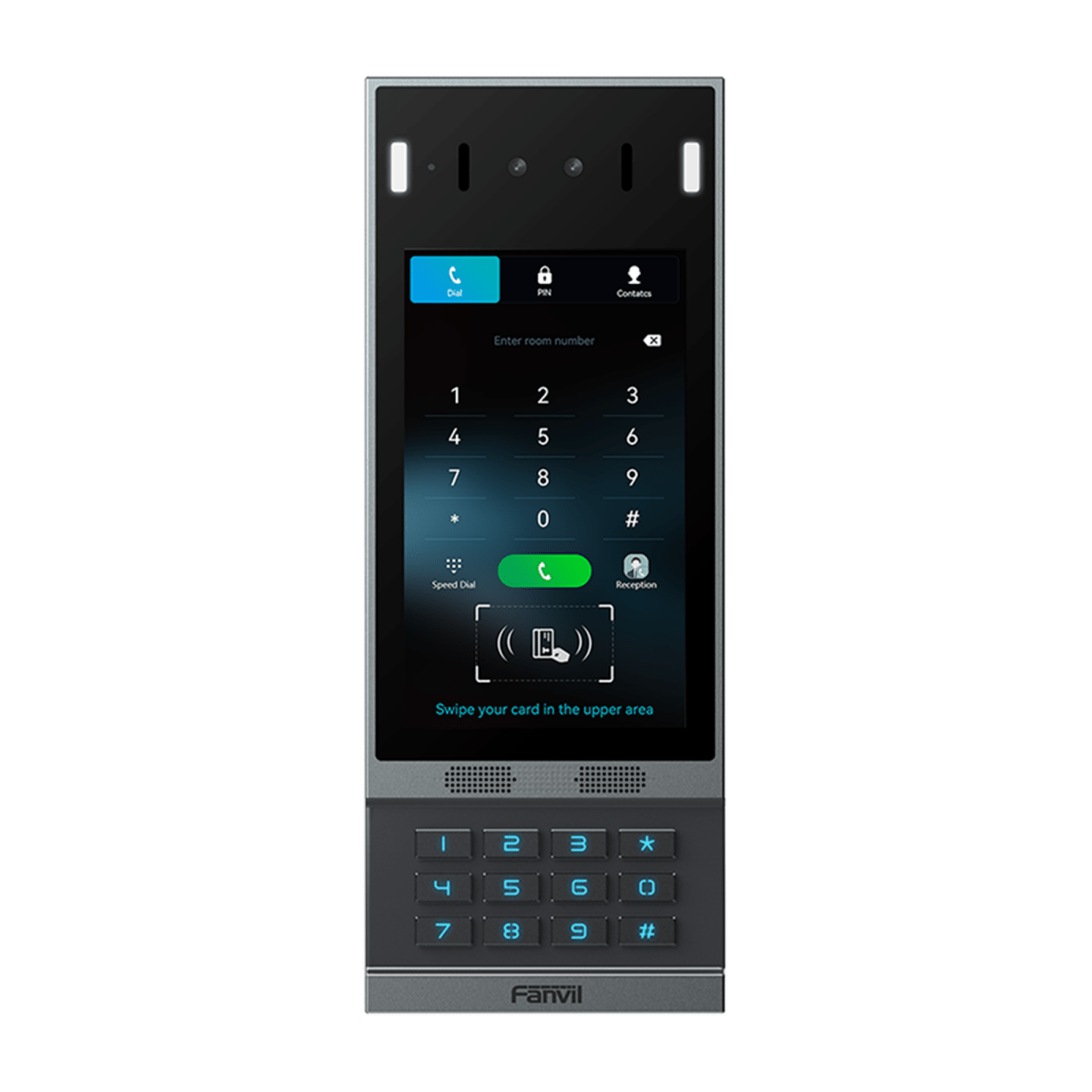 VoIP Telefonia IP VideoconferenciaFANVILI67Videoportero SIP i67 Reconocimiento Facial 2 Relevadores Teclado Retroiluminado Anti - vandálico IP66 IK07 PoE Fanvil I67 - SILYMX