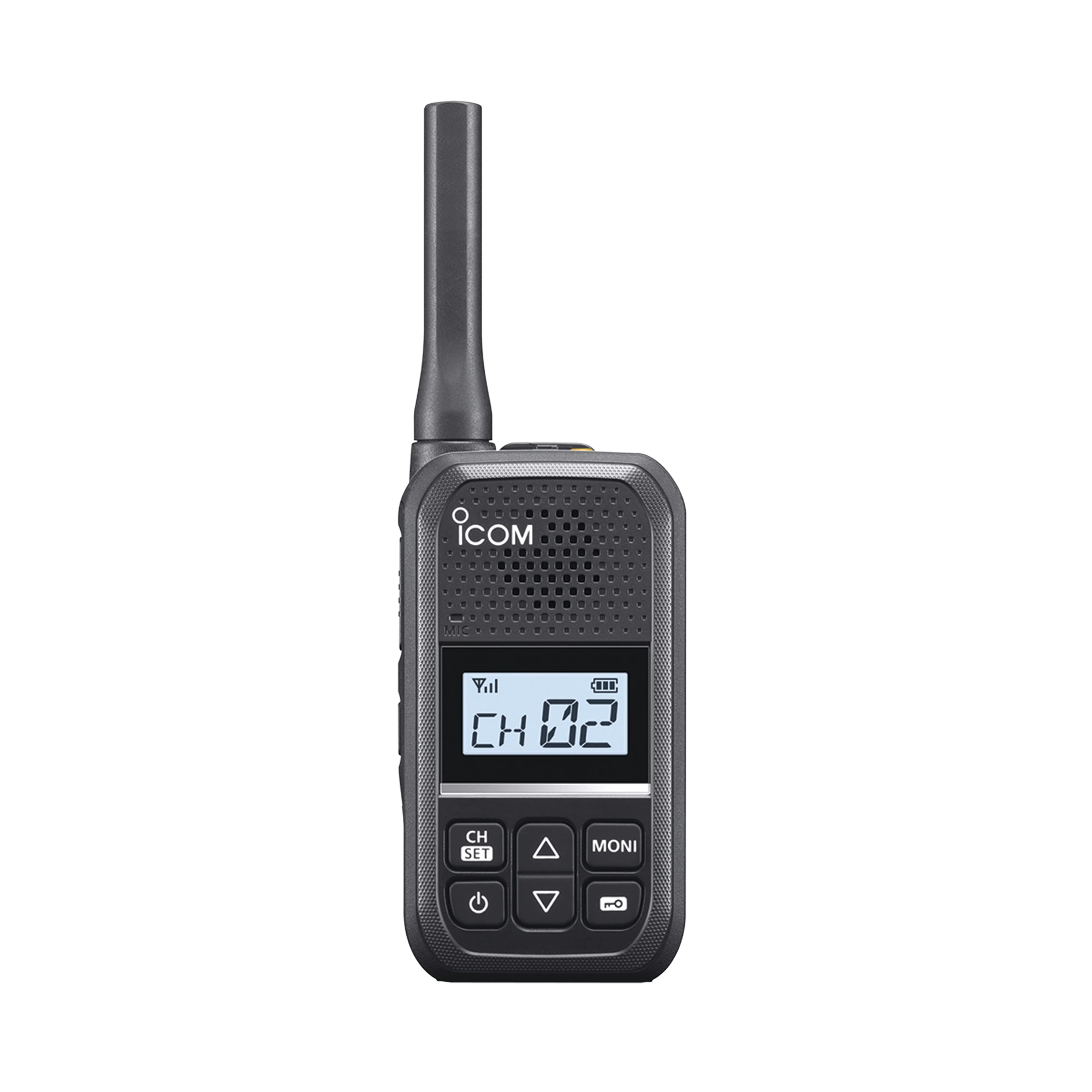 Radio Portátil Analógico UHF 2W 16 Canales 450-470 MHz IP54 MIL-STD810 USB-C ICOM IC-F200