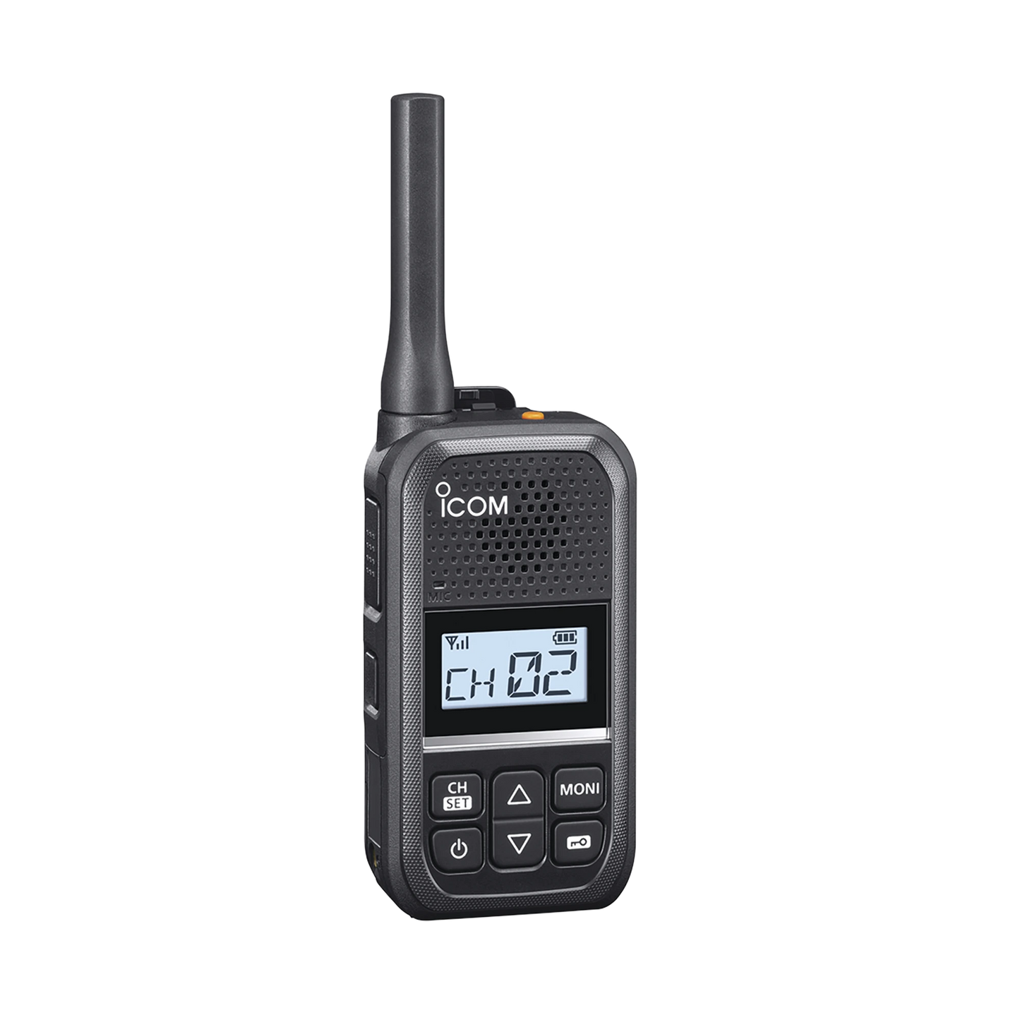 Radio Portátil Analógico UHF 2W 16 Canales 450-470 MHz IP54 MIL-STD810 USB-C ICOM IC-F200