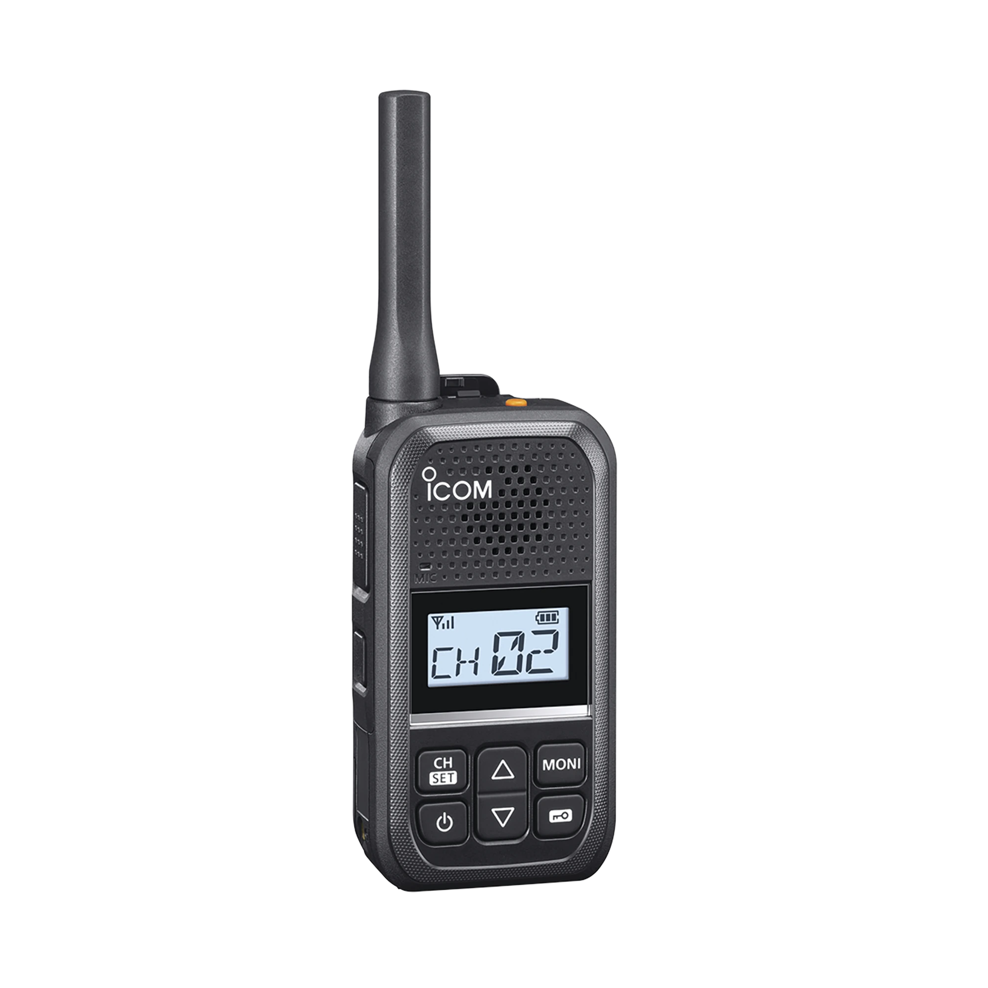 Radio Portátil Analógico UHF 2W 16 Canales 450-470 MHz IP54 MIL-STD810 USB-C ICOM IC-F200