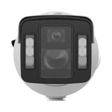 TandemVu Bala IP Dual 4 Megapixel 2 Lentes Lente Fijo 4 mm ColorVu y Lente Mot. (5 a 20 mm DarkFighter X) Luz Dual IR y Luz Blanca IP67 IK10 Reconocimiento Facial ACUSENSE WDR 140 dB DeepinView Búsqueda por Atributos IDS-2CD8A48G0-XZS(5-20/4) - SILYMX