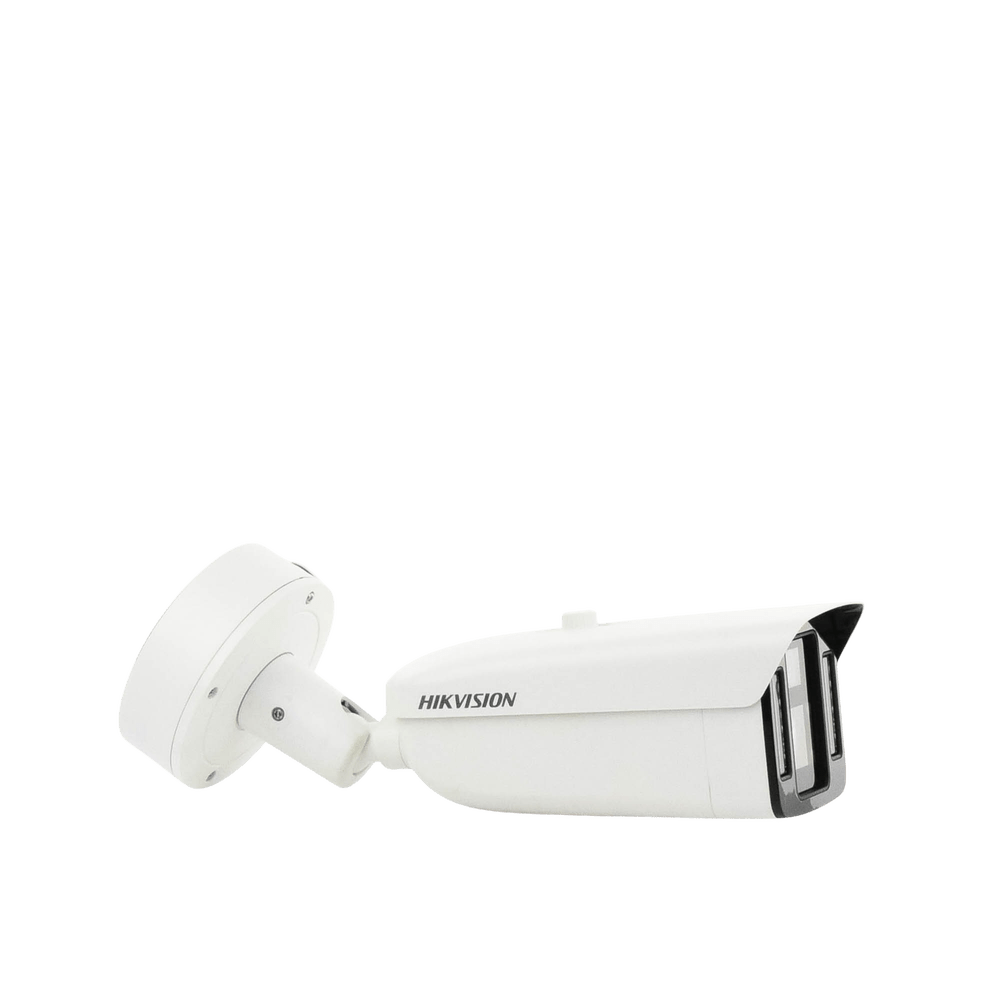 TandemVu Bala IP Dual 4 Megapixel 2 Lentes Lente Fijo 4 mm ColorVu y Lente Mot. (5 a 20 mm DarkFighter X) Luz Dual IR y Luz Blanca IP67 IK10 Reconocimiento Facial ACUSENSE WDR 140 dB DeepinView Búsqueda por Atributos IDS-2CD8A48G0-XZS(5-20/4) - SILYMX