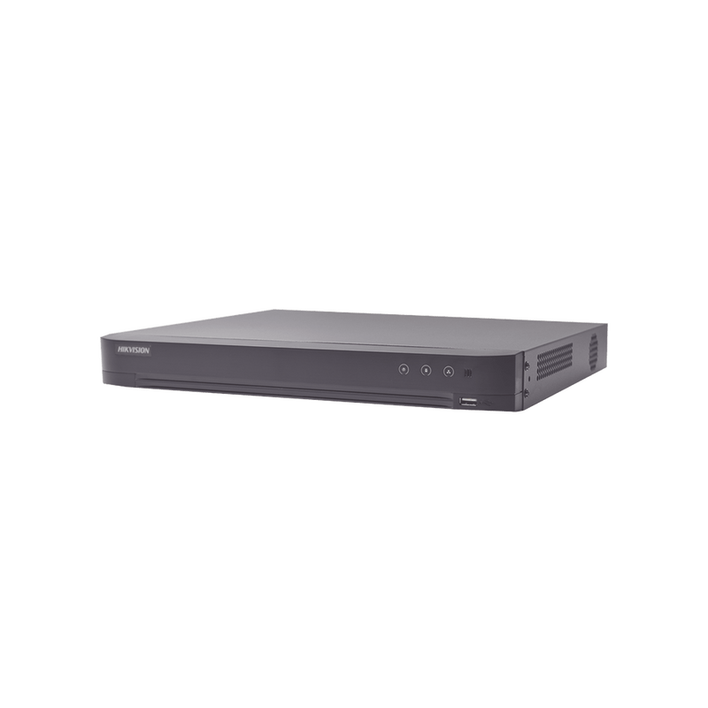 DVR 16 Canales TURBOHD + 16 Canales IP 8 Megapixel (4K)  Coaxitron ACUSENSE Reconocimiento Facial 2 Bahías de Disco Duro - SILYMX