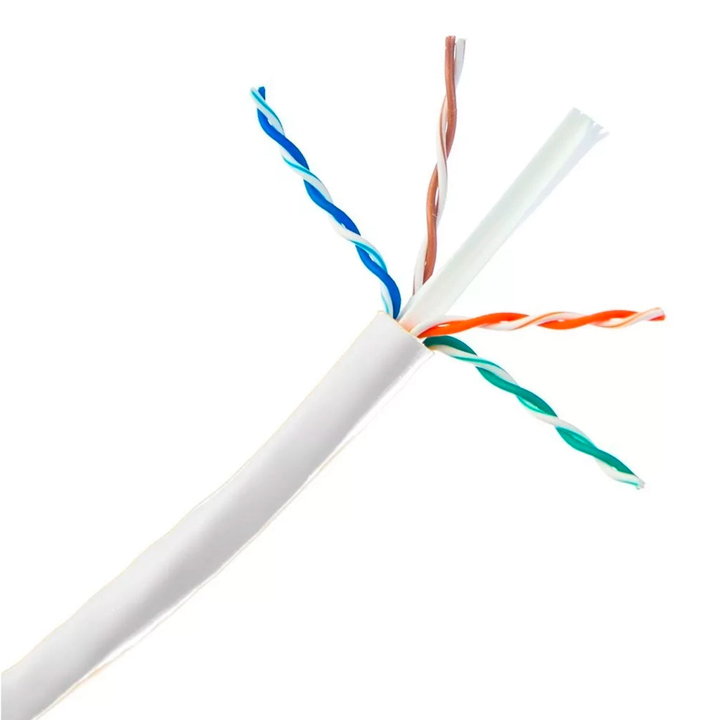 Cable UTP CCA Cat6 Color blanco Interior 305 Mts OUTP6CCA305BC
