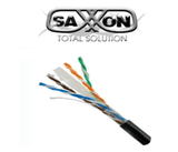 Bobina de Cable UTP Cat6 Saxxon Para Exterior con Gel 100% Cobre Color Negro 305 Metros OUTPCAT6GCOPEXT - SILYMX