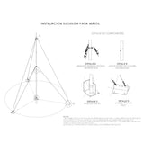 Mástil telescópico de 15 m (49.2 ft) Compuesto por 5 Secciones Concéntricas (requiere accesorios de instalación) SLM-15 - SILYMX