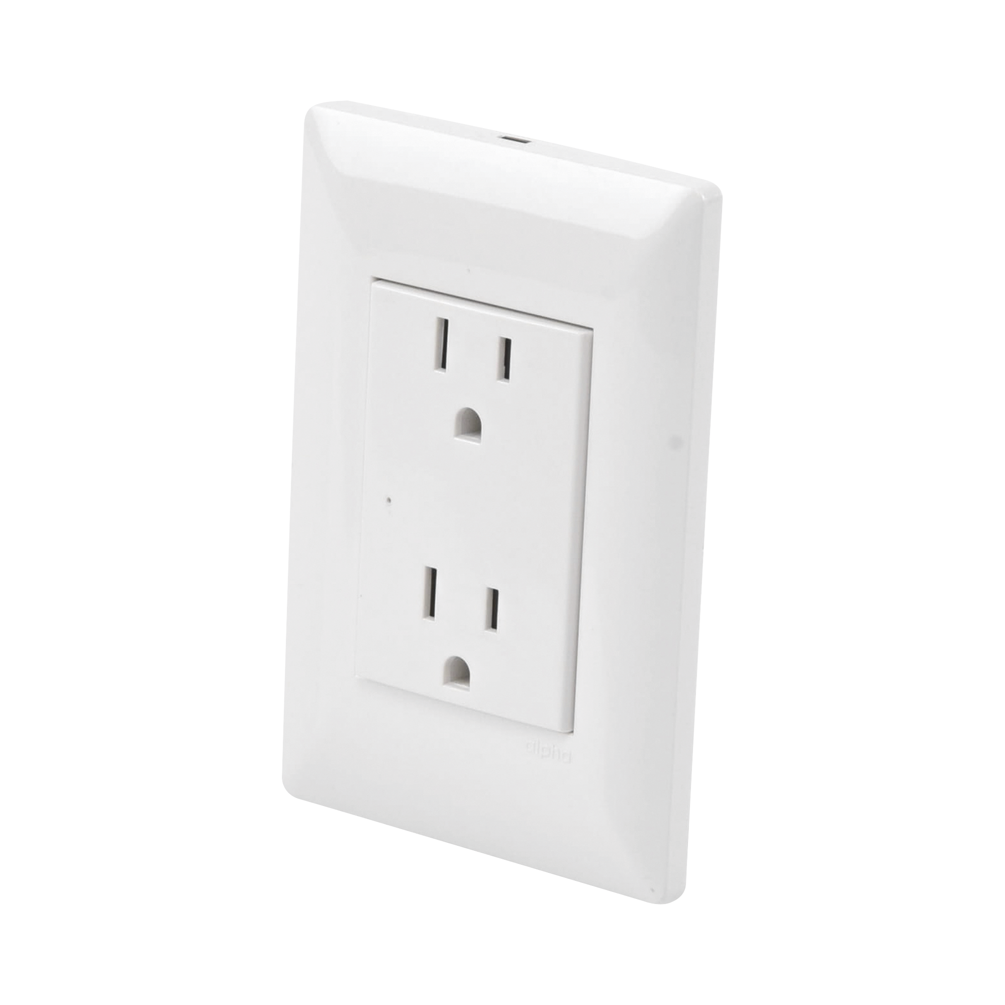 Contacto Inteligente De Pared Doble 120/220V 15A Con Supresor De Picos Tipo A INTELI-GROUND - SILYMX