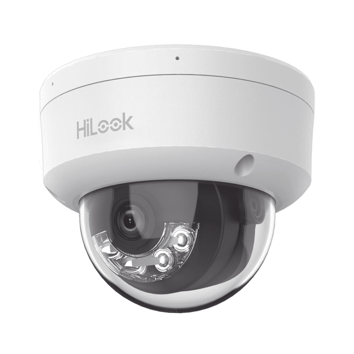 HiLook Series Domo IP de 4 Megapixel Lente 2.8 mm 30 mts IR Micrófono Integrado Exterior IP67 PoE WDR 120 H.265+ ONVIF IPC-D140HA-U - SILYMX