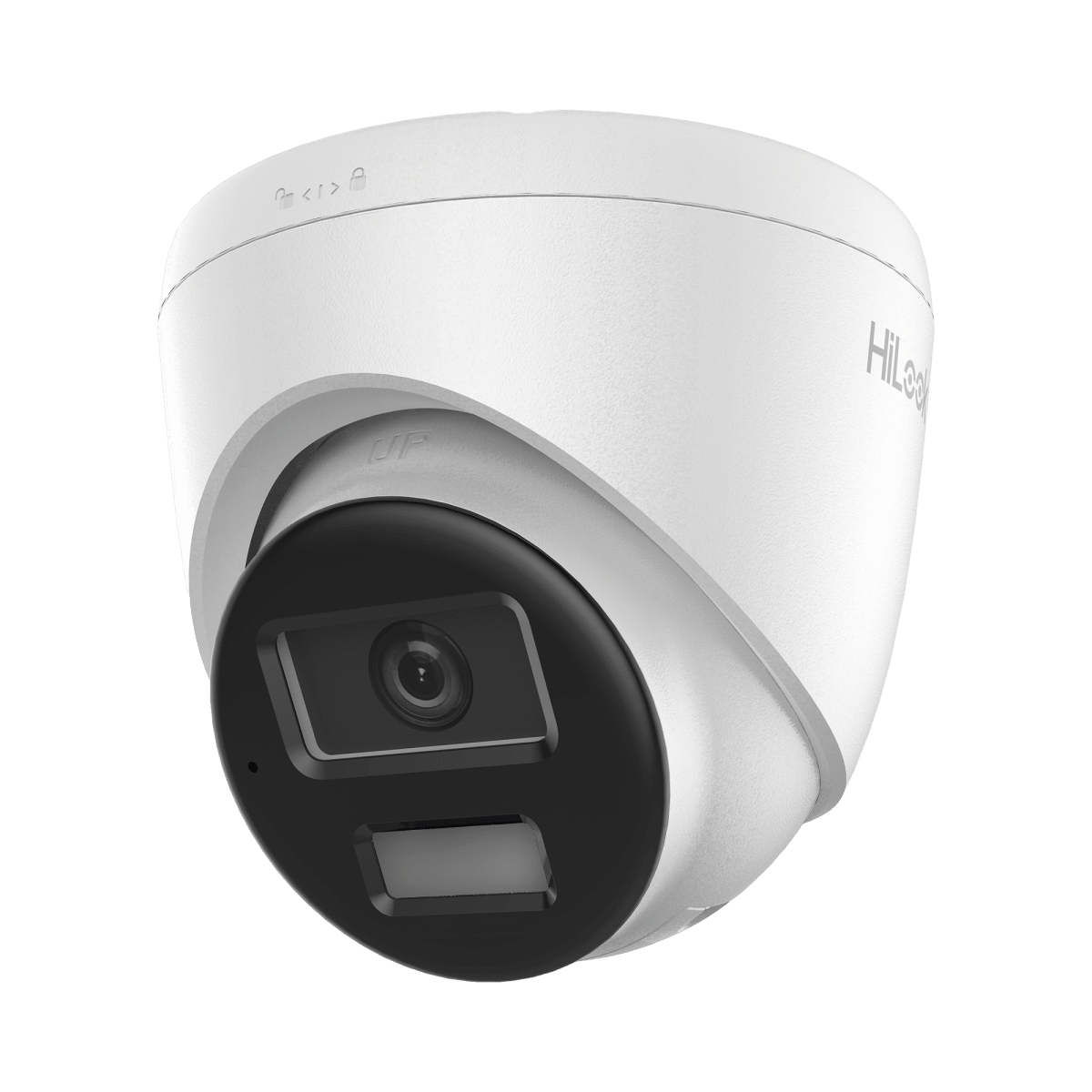 Camaras IP TurretHiLook by HIKVISIONIPC-T220HA-LUCCamara Turret IP 2MP Dual Light Lente 2.8mm AcuSense Lite Microfono IR 20m Luz Blanca 15m PoE HiLook IPC - T220HA - LUC - SILYMX