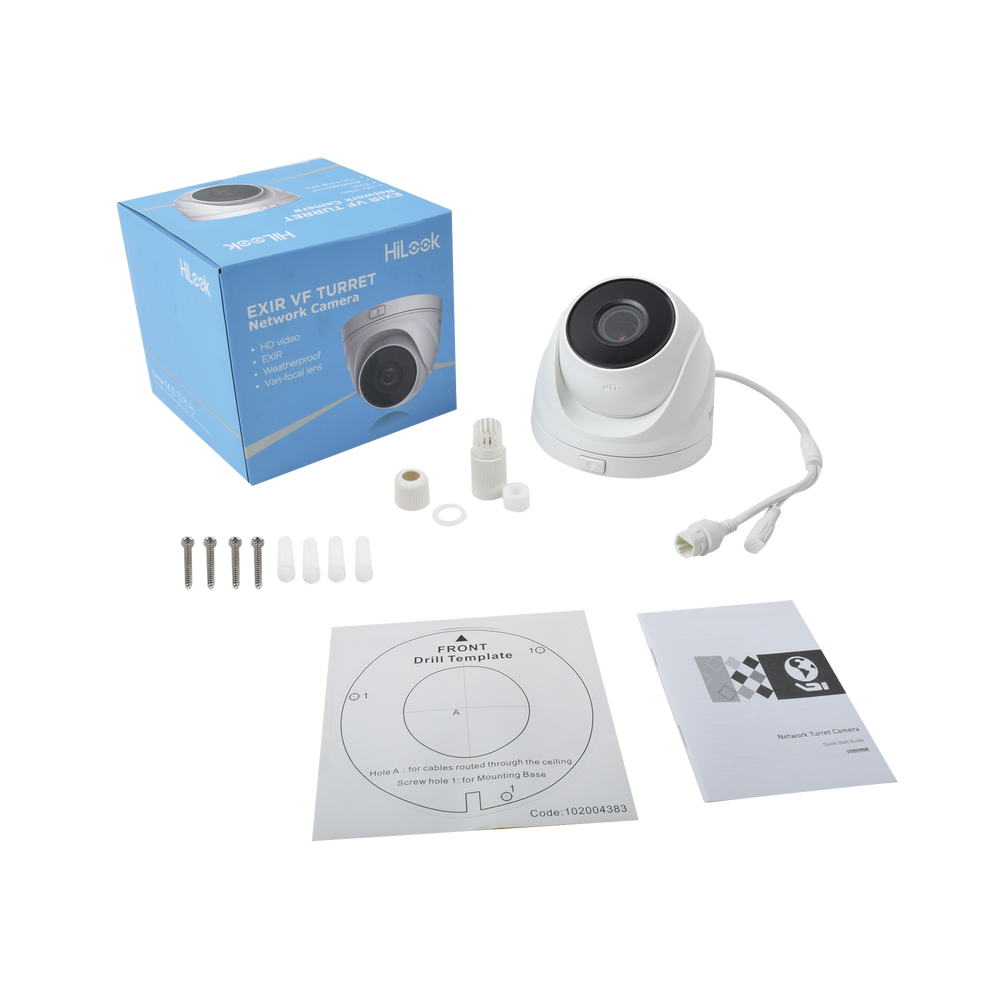 Cámara Turret Ip De 4 Mp Y 30 Mts Ir Para Exterior Hikvision IPC-T641H-Z(C) - SILYMX