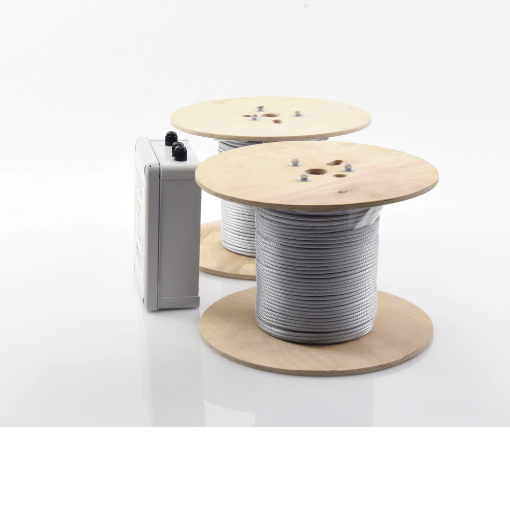Kit de Cable Sensor Perimetral Para Cercas Ciclonicas IRONCLAD/ 305 METROS / 2 ZONAS; 152 METROS POR ZONA / Sin Falsas Alarmas por Viento / TODO Incluido - SILYMX