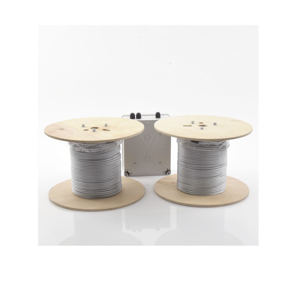Kit de Cable Sensor Perimetral Para Cercas Ciclonicas IRONCLAD/ 305 METROS / 2 ZONAS; 152 METROS POR ZONA / Sin Falsas Alarmas por Viento / TODO Incluido - SILYMX