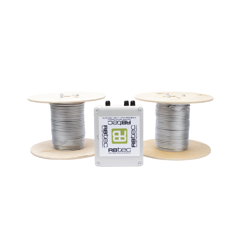 Kit de Cable Sensor Perimetral Para Cercas Ciclonicas IRONCLAD/ 305 METROS / 2 ZONAS; 152 METROS POR ZONA / Sin Falsas Alarmas por Viento / TODO Incluido - SILYMX