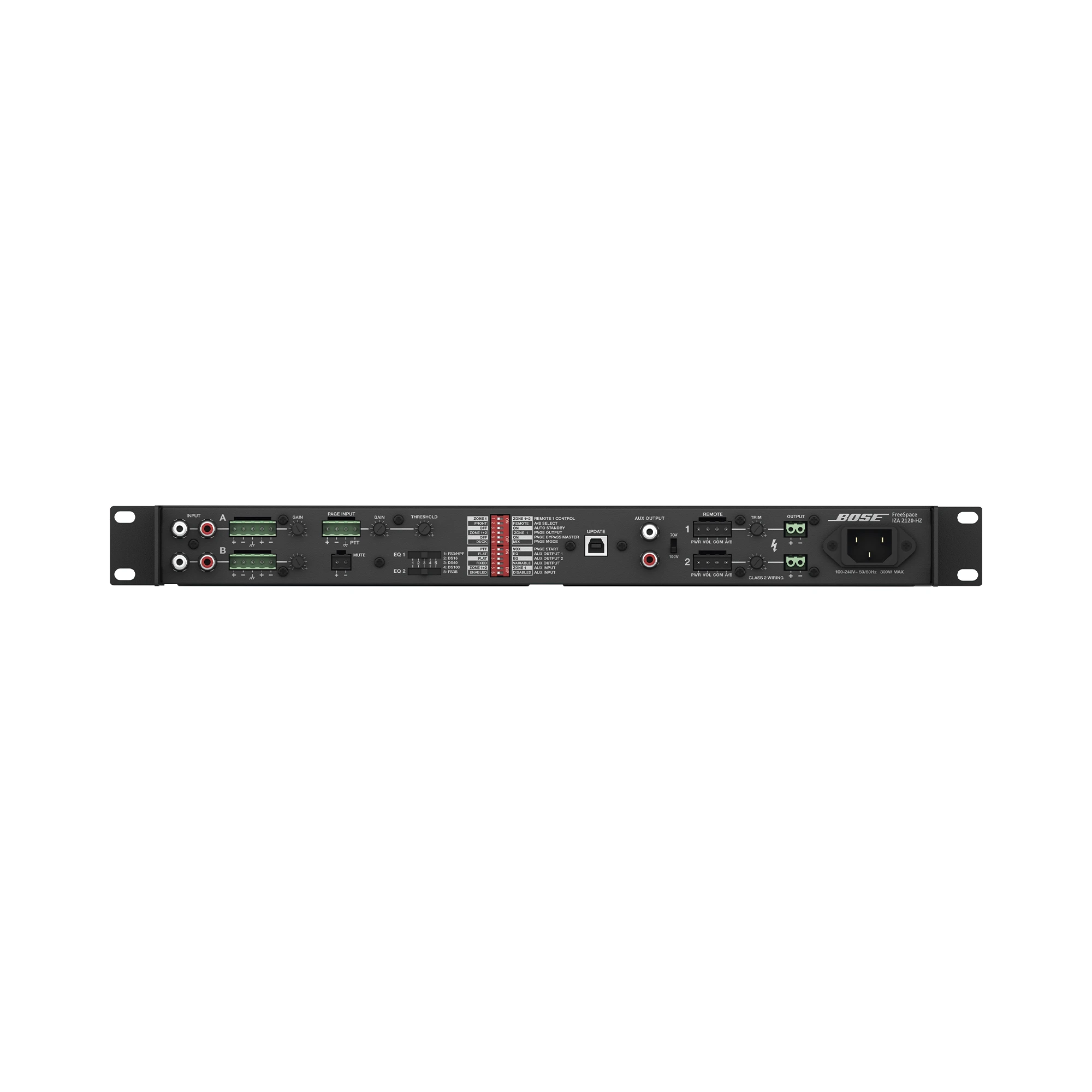 Amplificador Audio Profesional 2 Zonas 2x120W 70V 100V FreeSpace Bose Professional IZA2120HZ