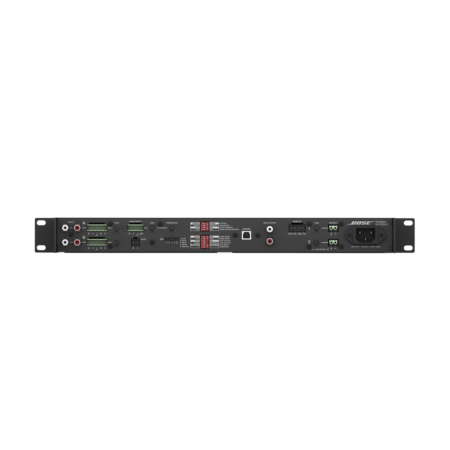 Amplificador 2 Canales 2x120W Clase D FreeSpace Bose Professional IZA2120LZ