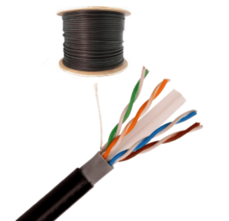 Cable UTP CCA de 305M Cat 6 Exterior Doble forro Color negro - SILYMX