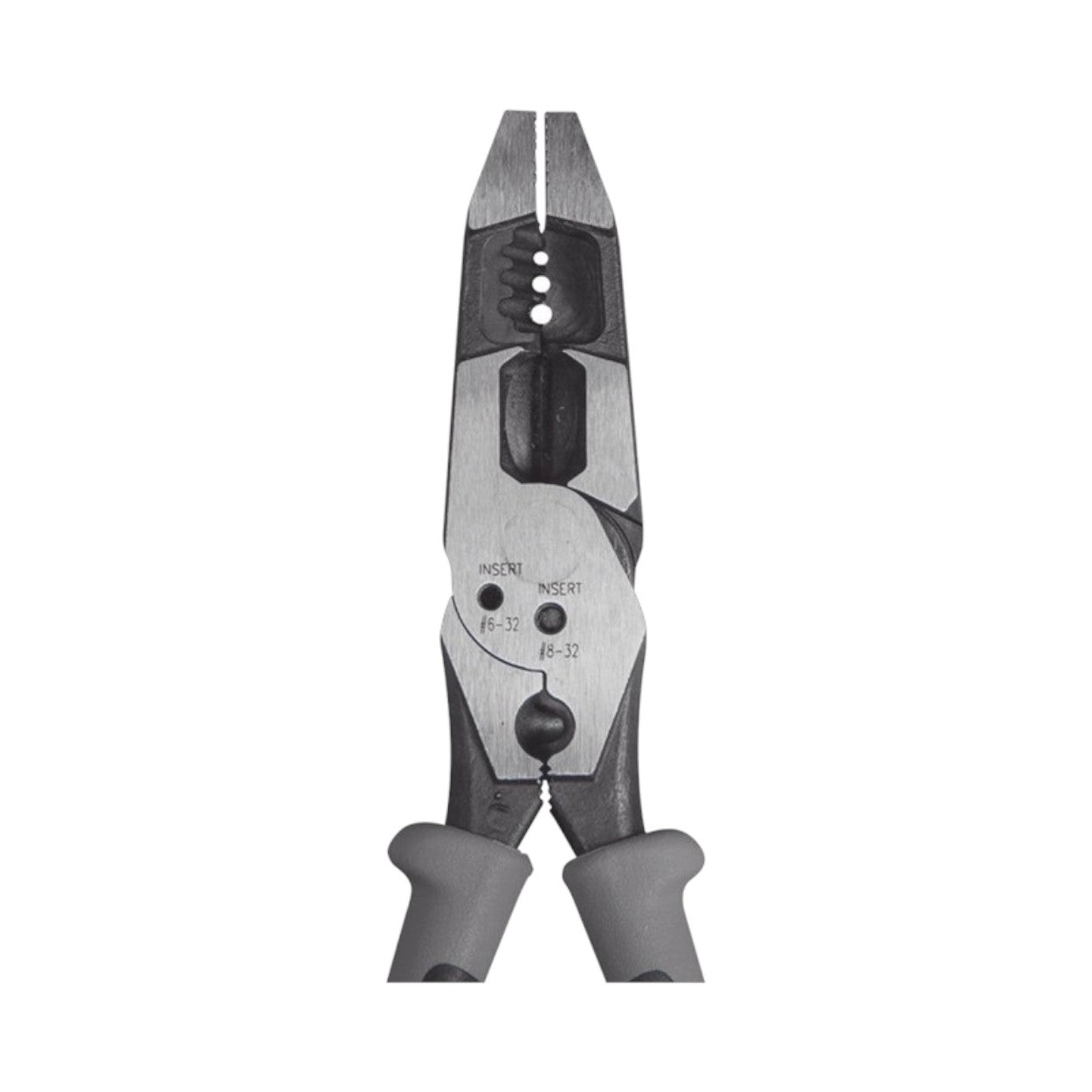 Pinza Híbrida con Ponchadora de 8in Pela Cable Sólido de 10-14 AWG y Cable Trenzado de 12-16 AWG J215-8CR - SILYMX