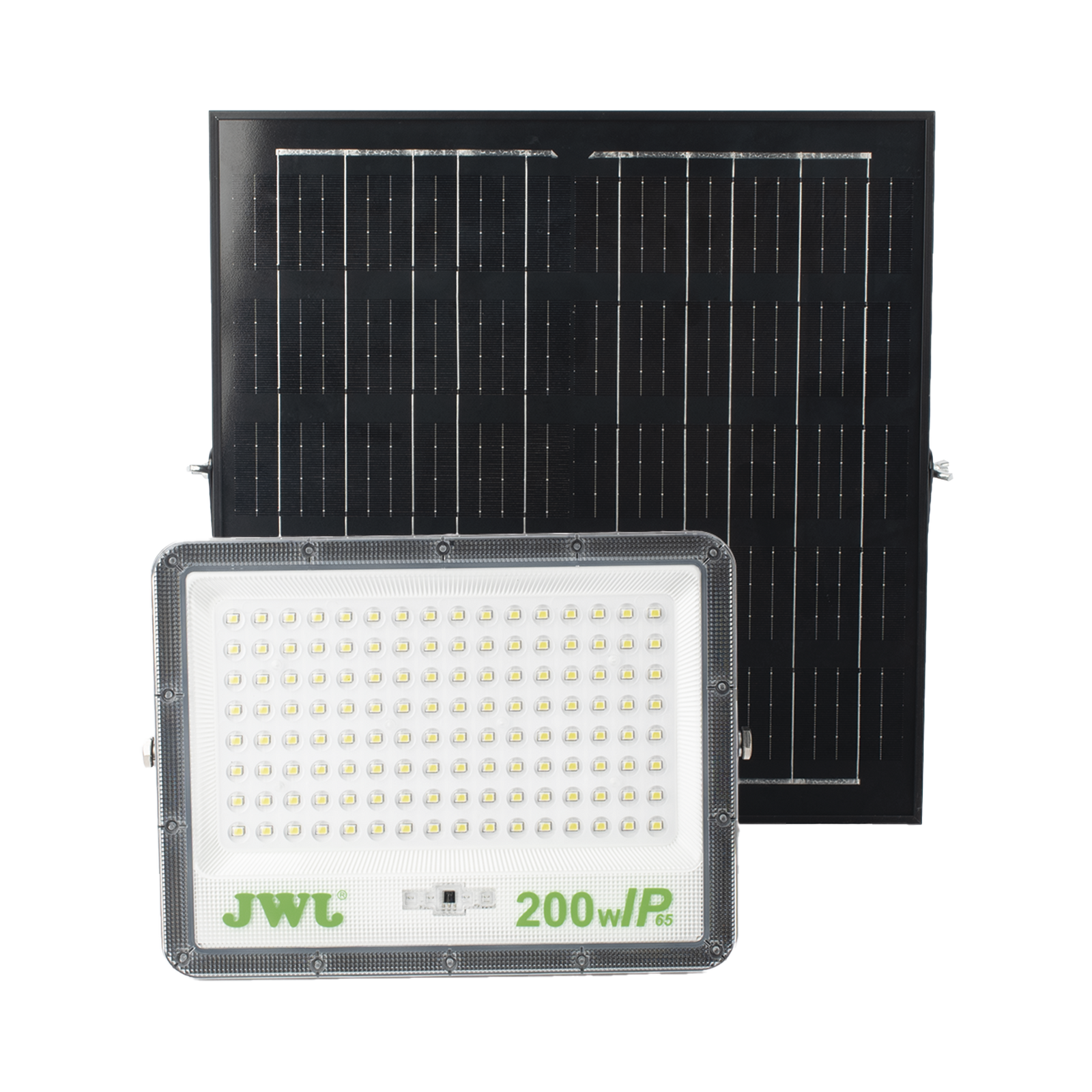 Reflector con Panel Solar 200 W  Batería 3.2  V CD T.C.C. 6 500 K IP66 JWJ JLRE-SOL-01-200N - SILYMX