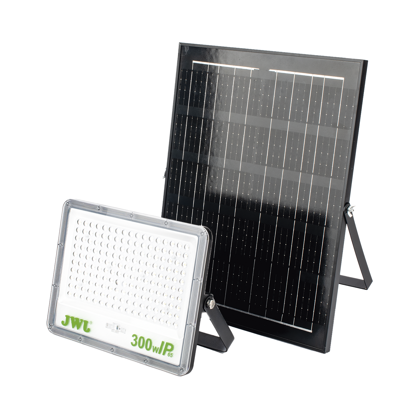 Reflector con Panel Solar 300 W  Batería 3.2  V CD T.C.C. 6 500 K IP66 JWJ JLRE-SOL-01-300N - SILYMX