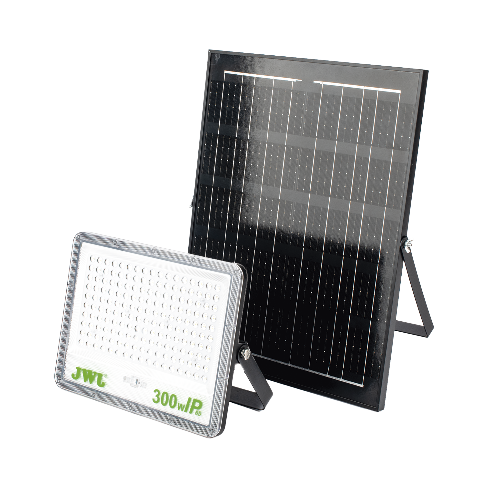 Reflector con Panel Solar 300 W  Batería 3.2  V CD T.C.C. 6 500 K IP66 JWJ JLRE-SOL-01-300N - SILYMX