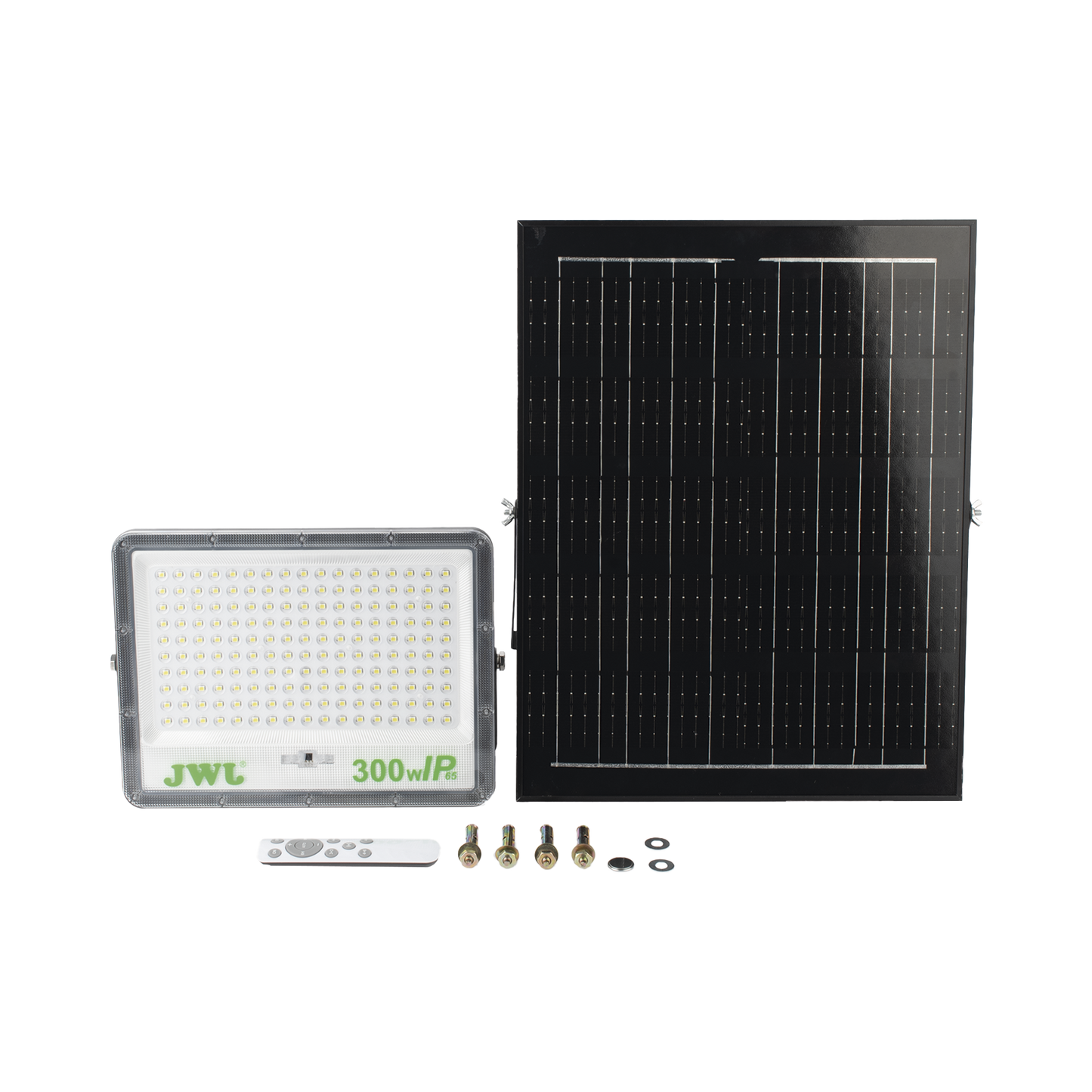 Reflector con Panel Solar 300 W  Batería 3.2  V CD T.C.C. 6 500 K IP66 JWJ JLRE-SOL-01-300N - SILYMX