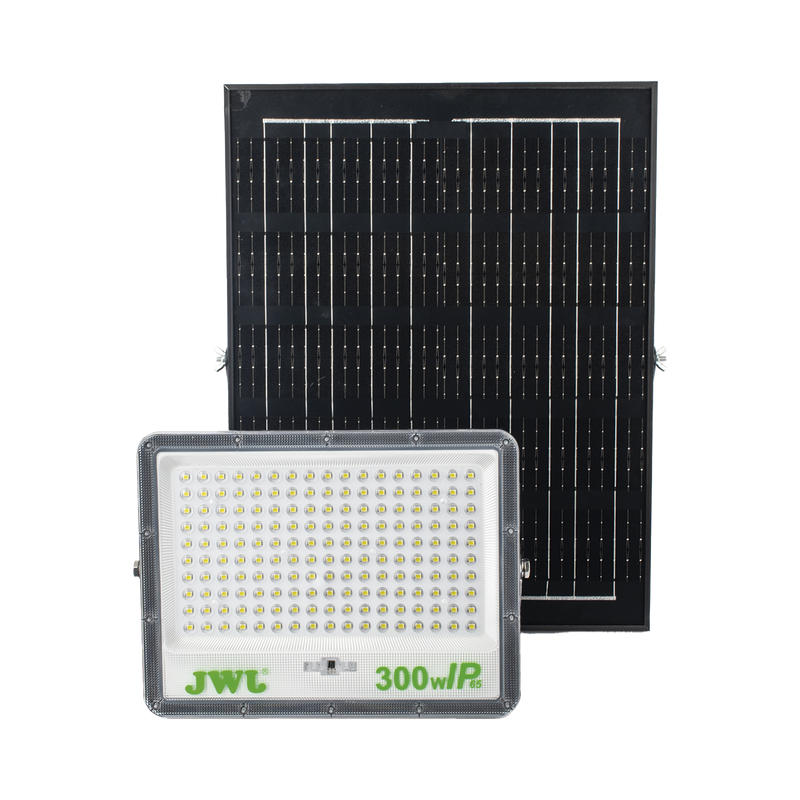 Reflector con Panel Solar 300 W  Batería 3.2  V CD T.C.C. 6 500 K IP66 JWJ JLRE-SOL-01-300N - SILYMX