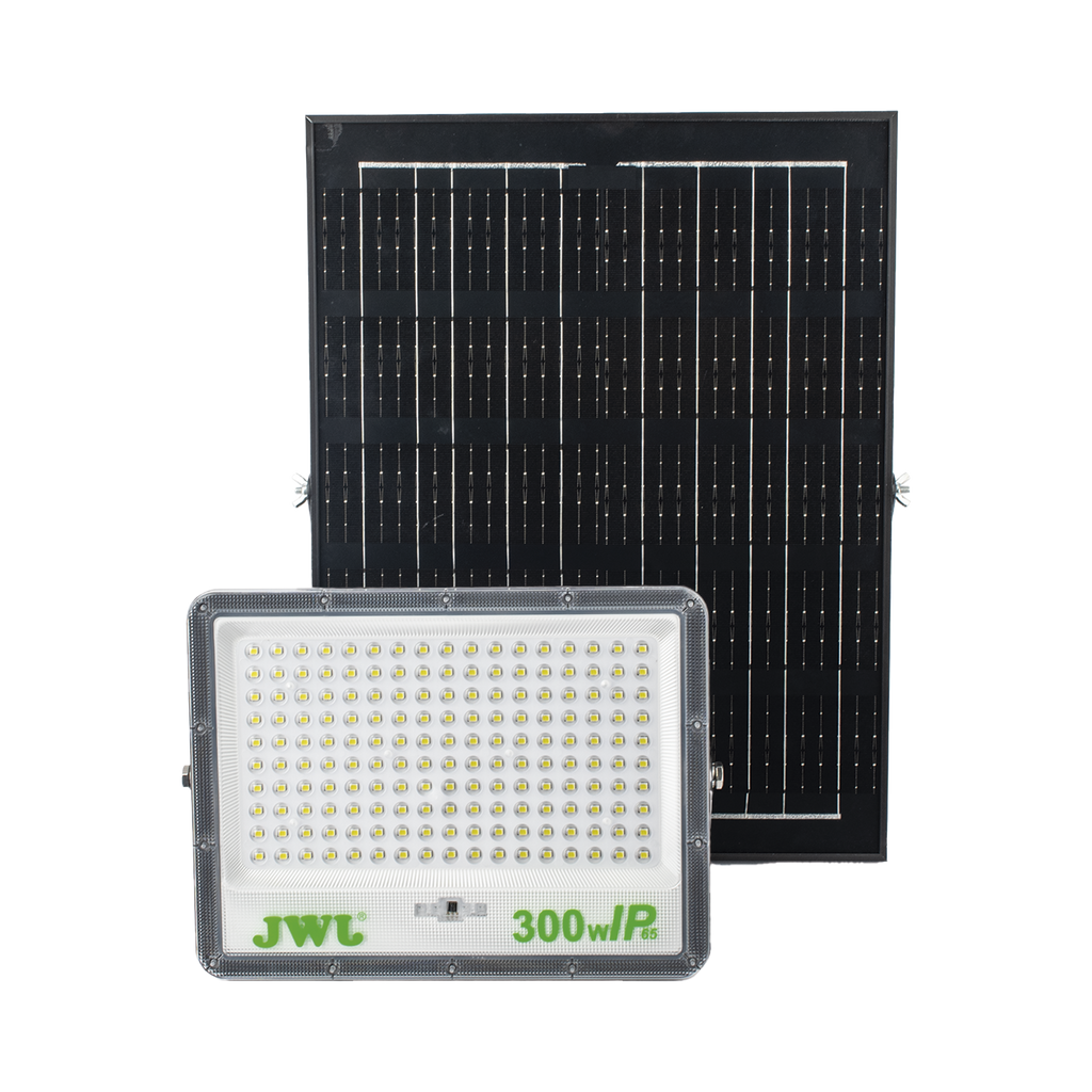 Reflector con Panel Solar 300 W  Batería 3.2  V CD T.C.C. 6 500 K IP66 JWJ JLRE-SOL-01-300N - SILYMX