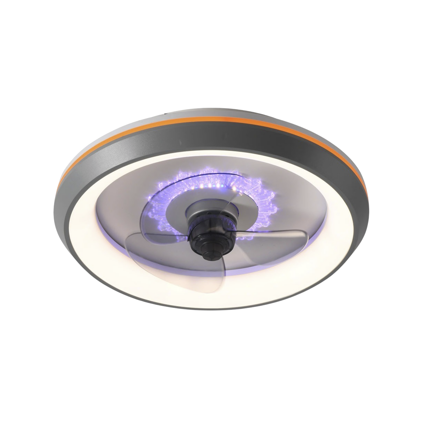 Ventilador de Techo con Luminario LED de  110 V CA 50/60 Hz  88 W /4500 Lm 6500 - 4 000 - 2 700 K /6 Tonos de Luz 500 mm 6 Velocidades Dimeable JWJ JLV-012 - SILYMX