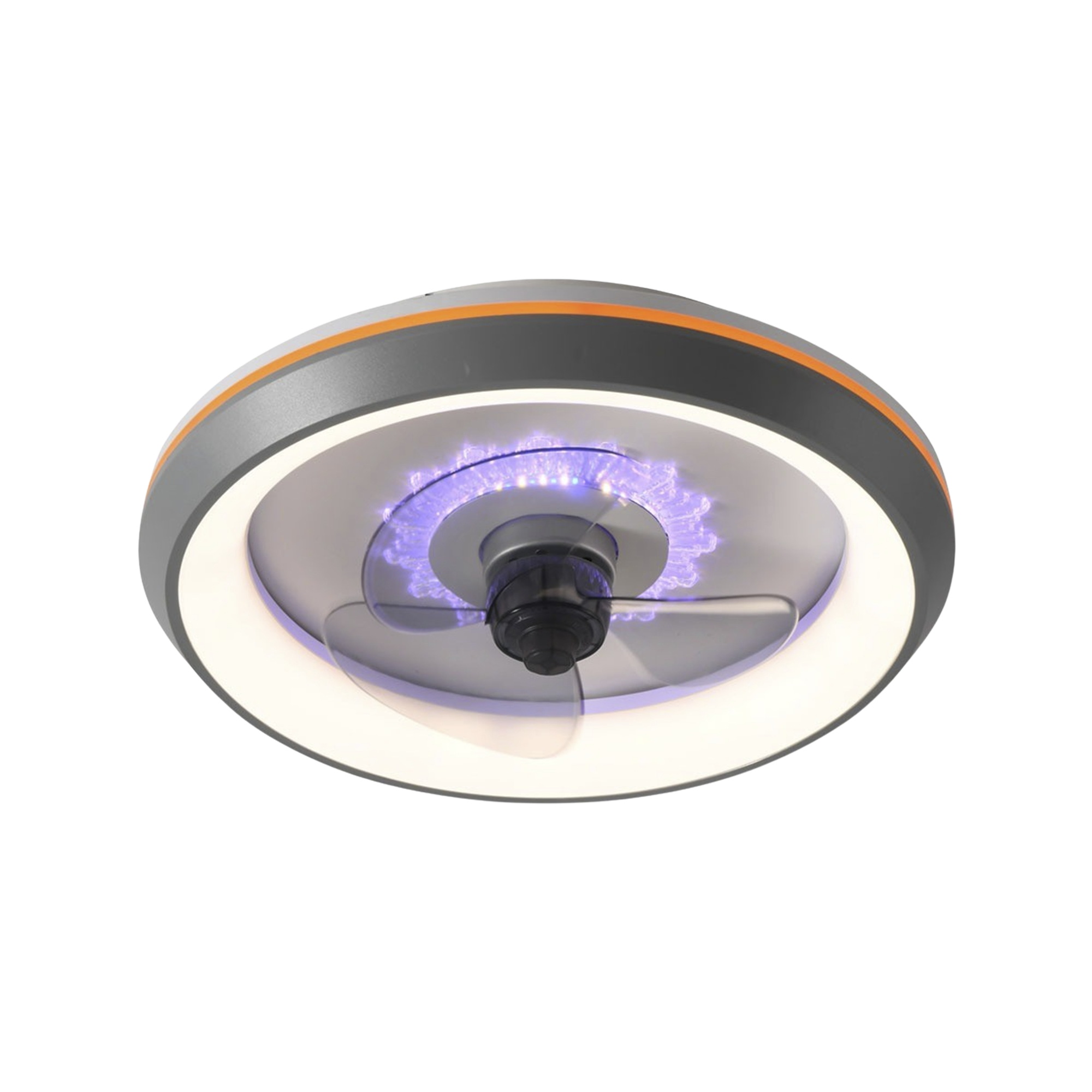 Ventilador de Techo con Luminario LED de  110 V CA 50/60 Hz  88 W /4500 Lm 6500 - 4 000 - 2 700 K /6 Tonos de Luz 500 mm 6 Velocidades Dimeable JWJ JLV-012 - SILYMX