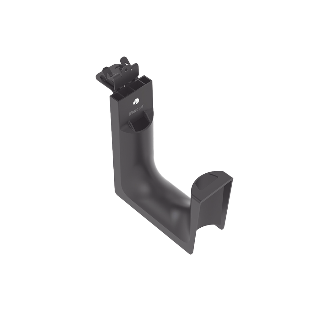 Sujetador STRONGHOLD tipo J J-Hook grosor de Brida 1/4" para Viga instalada con Martillo hasta 46 Cables Cat6 Nylon 6.6 Metal Color Negro 1 pieza JP2HBC25RB-L20 - SILYMX